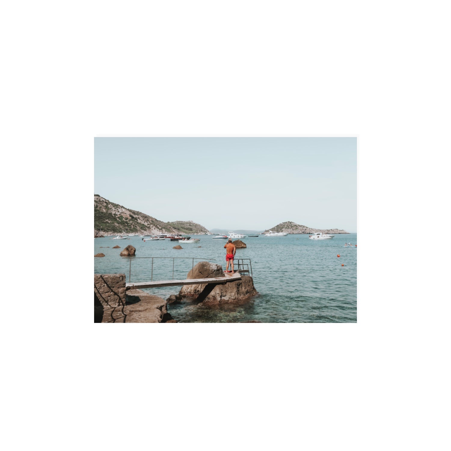 Out Of Office Tuscany coastal Italian wall art A3, 42 x 29.7 cm unframed fine art canvas