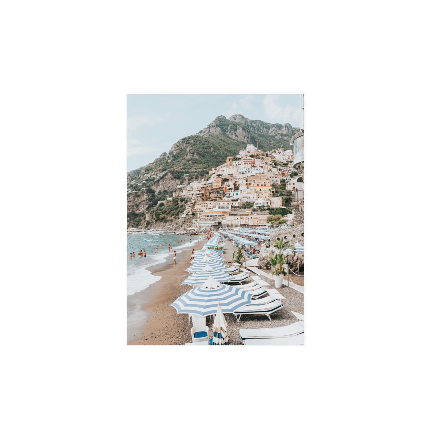 The Cliffside Village Positano Italian decor wall art A3, 42 x 29.7 cm unframed fine art canvas