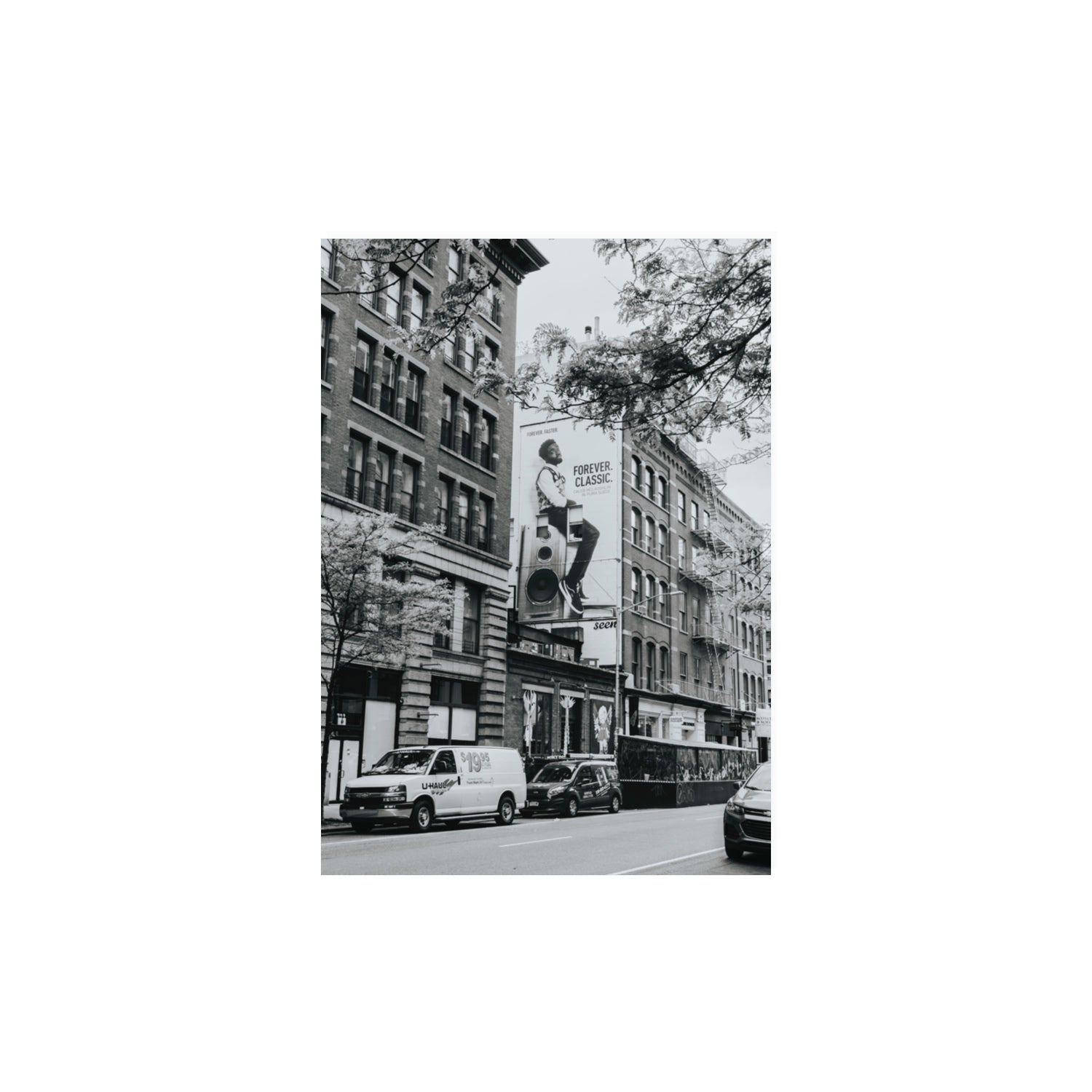 Forever Classic New York NYC Black & White wall art A3, 42 x 29.7 cm unframed fine art canvas
