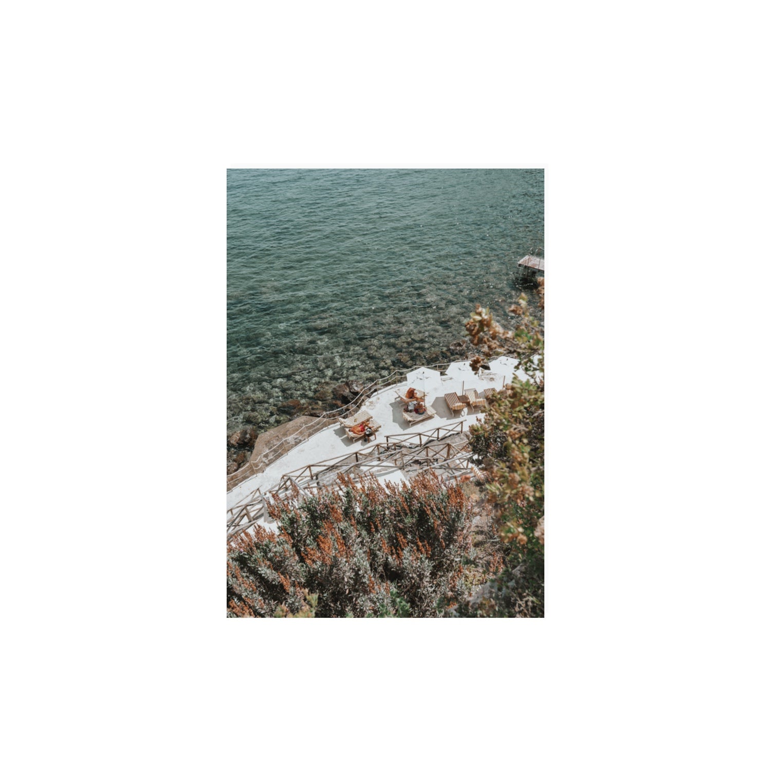 Hidden Gem Tuscany coastal wall art A3, 42 x 29.7 cm unframed fine art canvas
