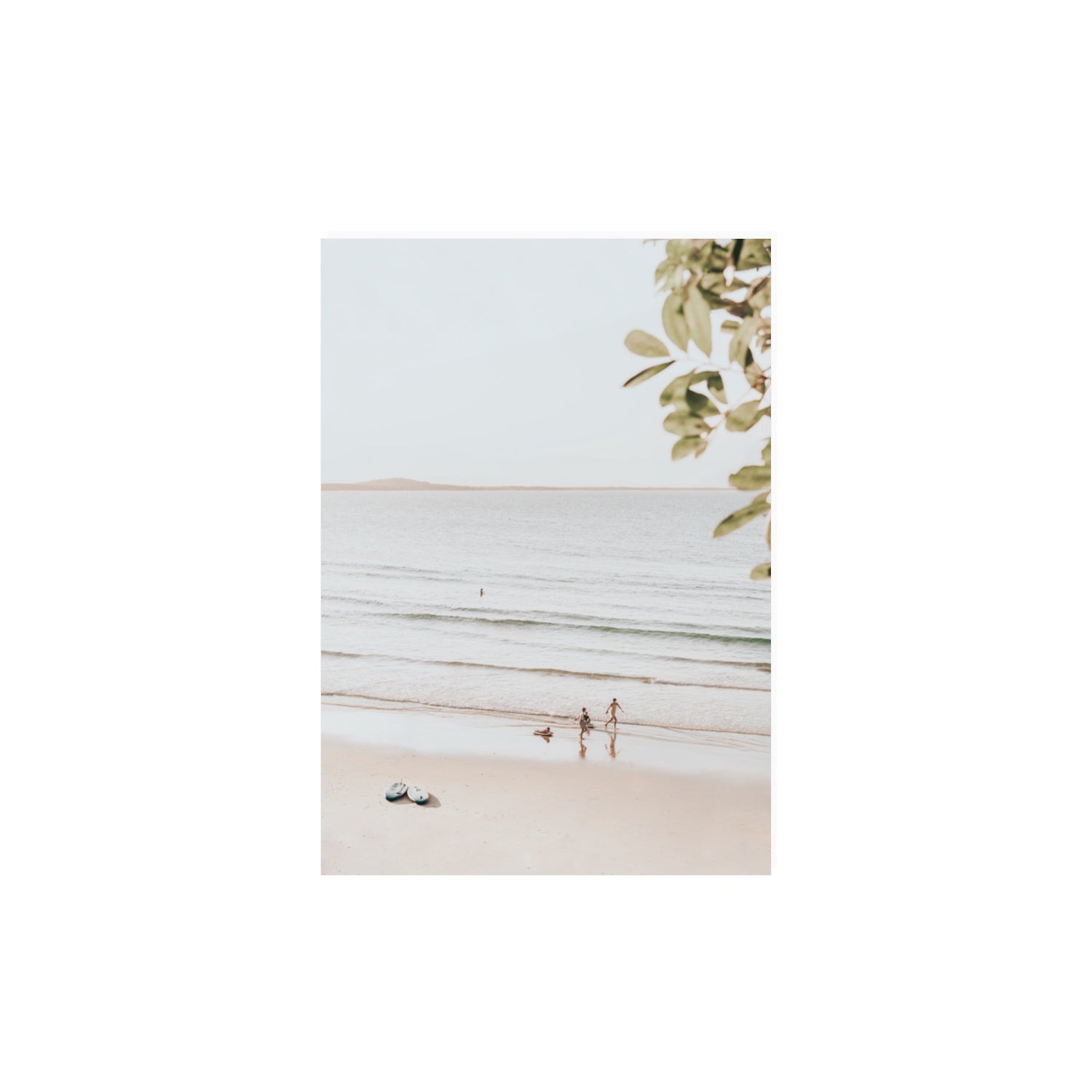Walking On Sunshine fine art print, Noosa, Australia, coastal scenes artwork, A3 · 42 x 29.7 cm, Unframed, Fine Art Canvas