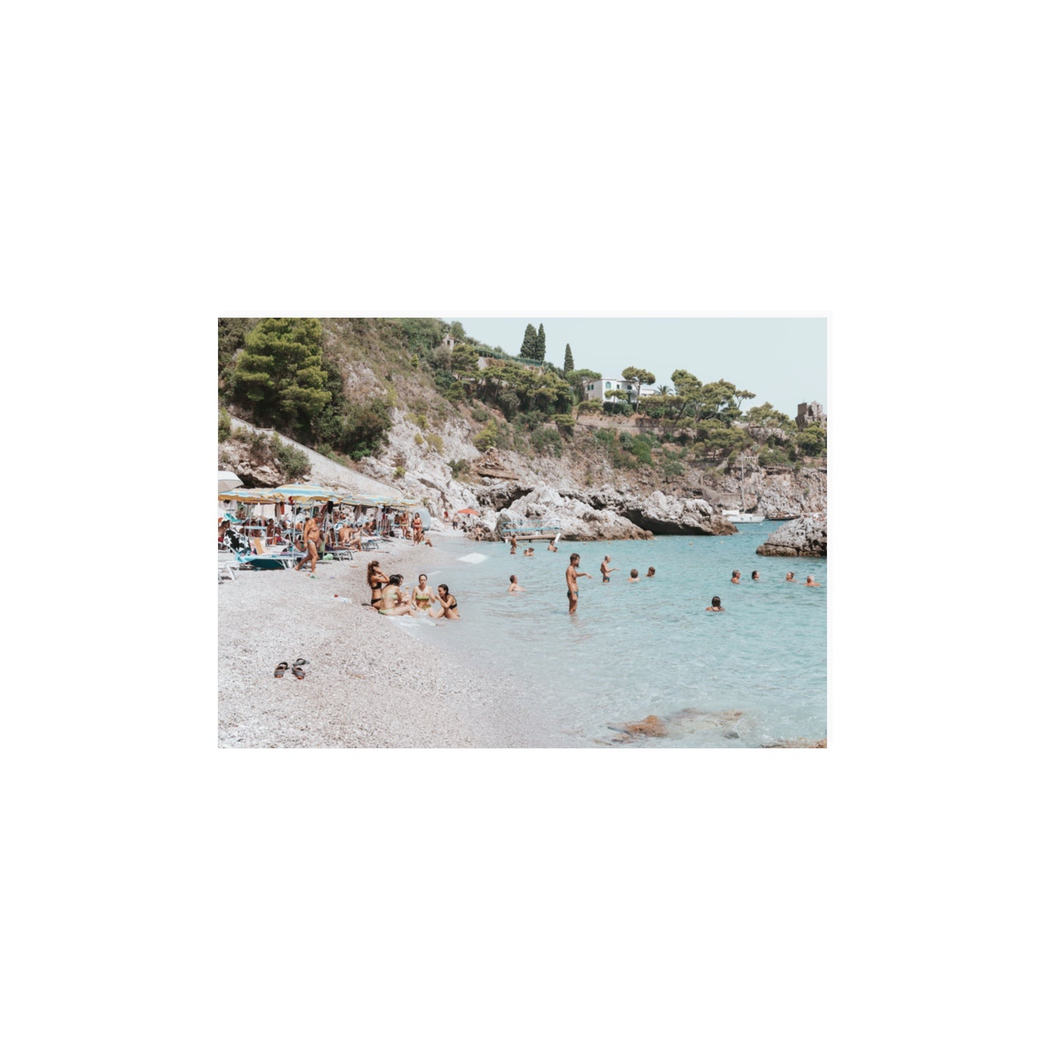 La Vacanza Amalfi Mediterranean wall art A3, 42 x 29.7 cm unframed fine art canvas