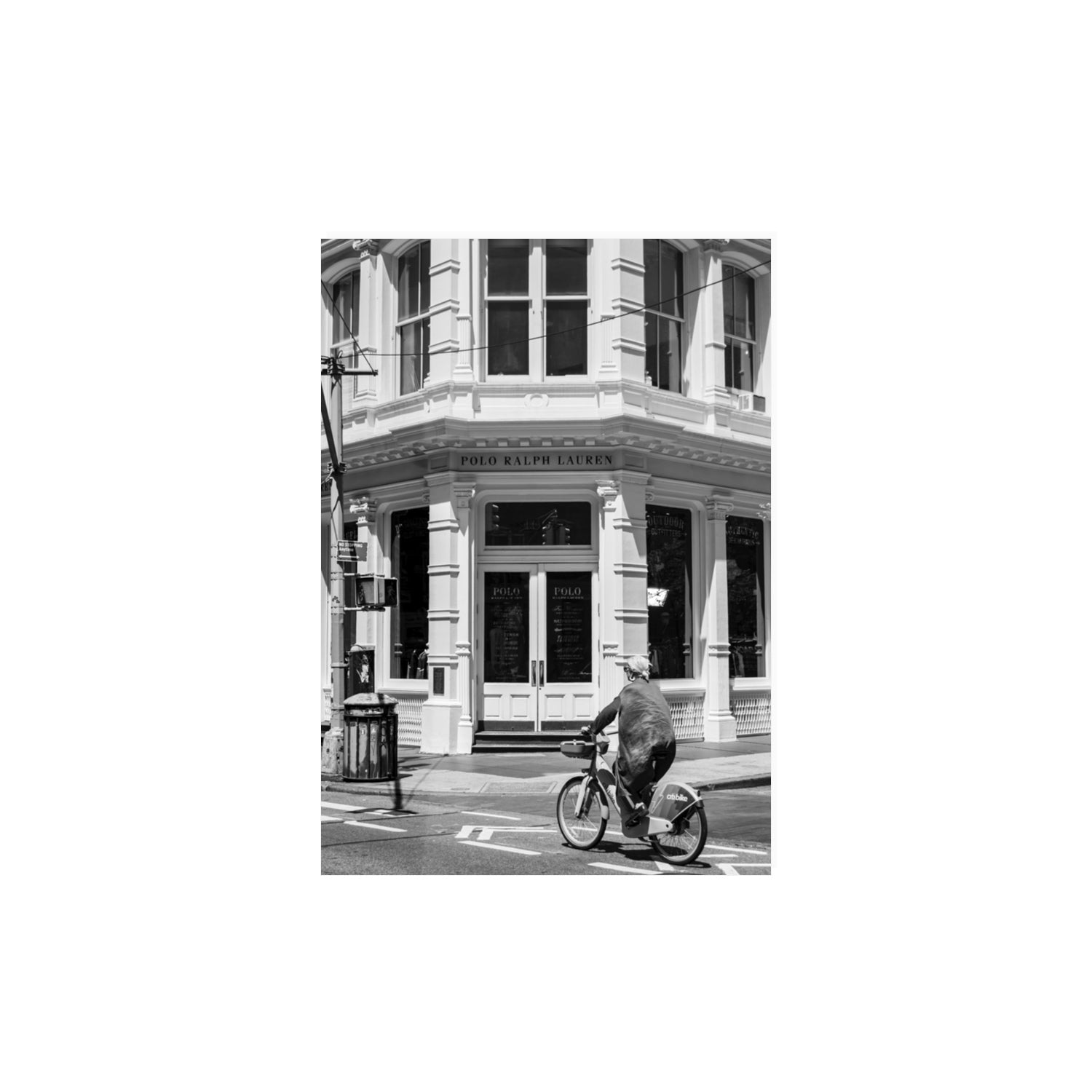Downtown Rider New York NYC Black & White wall art A3, 42 x 29.7 cm unframed fine art canvas