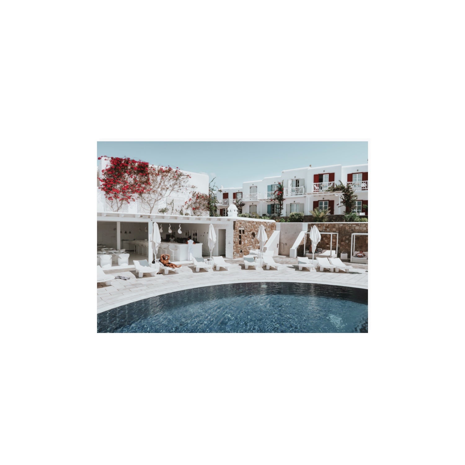 Got The First Lounge Mykonos Greek island wall art A3, 42 x 29.7 cm unframed fine art canvas