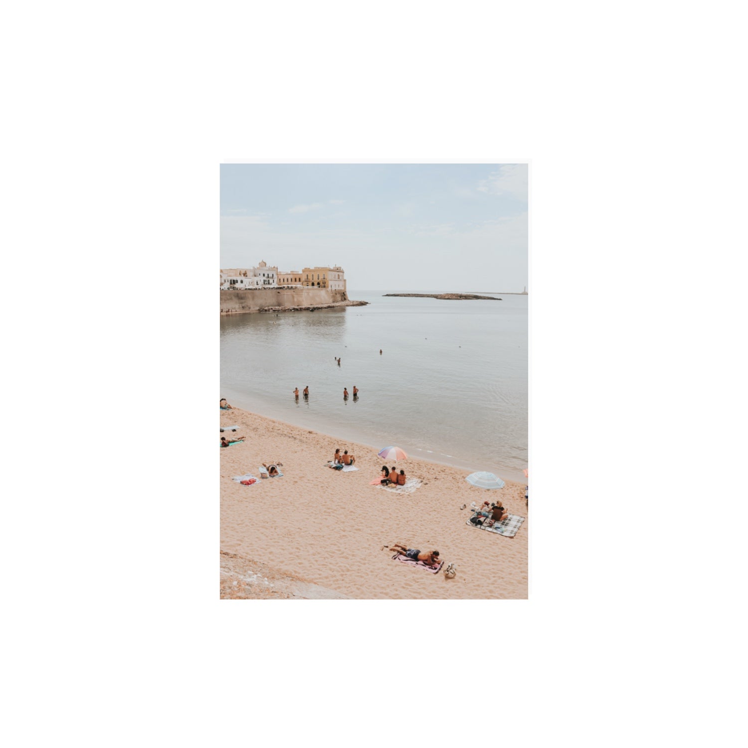 Spiaggia della Purita Puglia coastal art print A3, 42 x 29.7 cm unframed fine art canvas