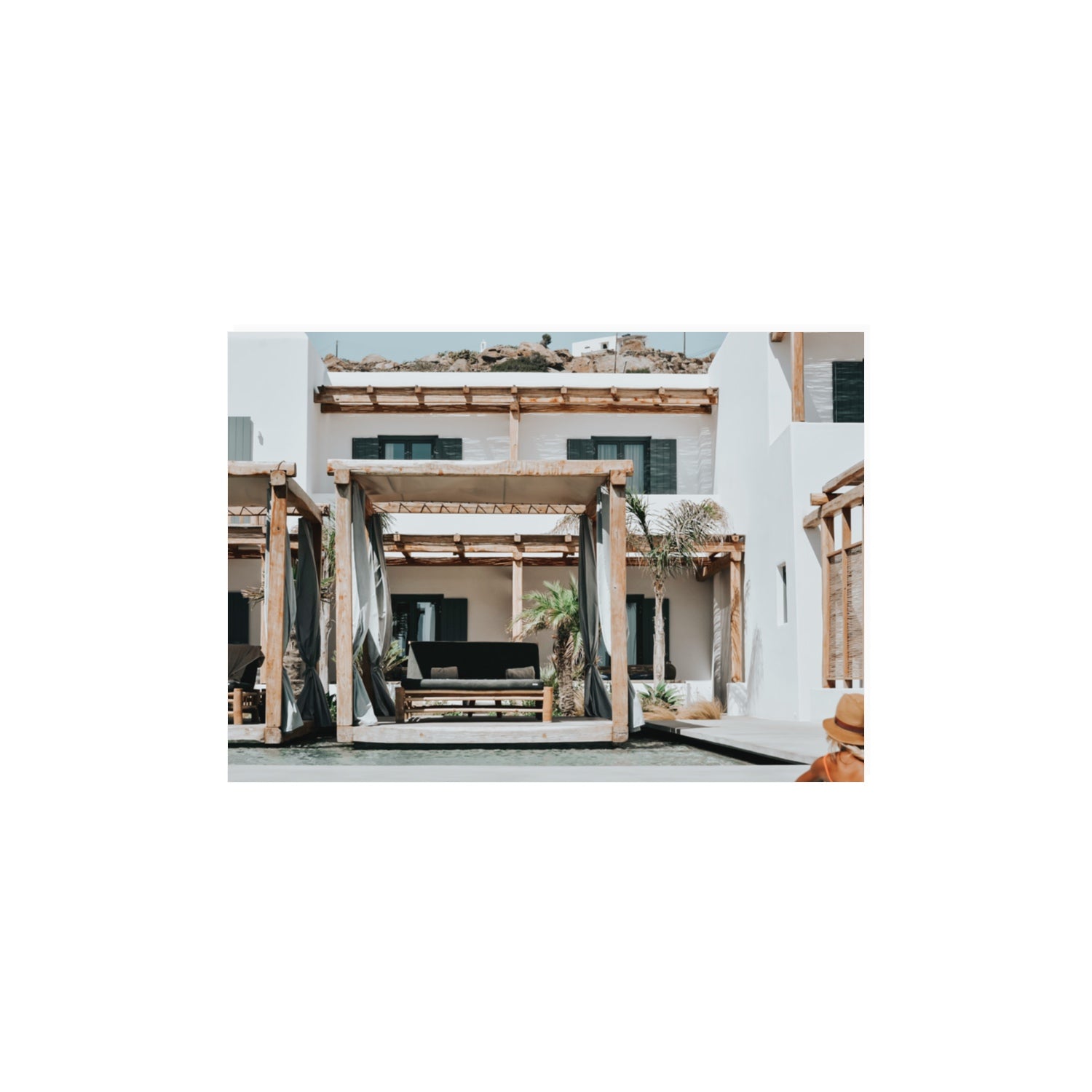 Dream Villa fine art print, Mykonos, Greece, A3 · 42 x 29.7 cm, Unframed, Fine Art Canvas