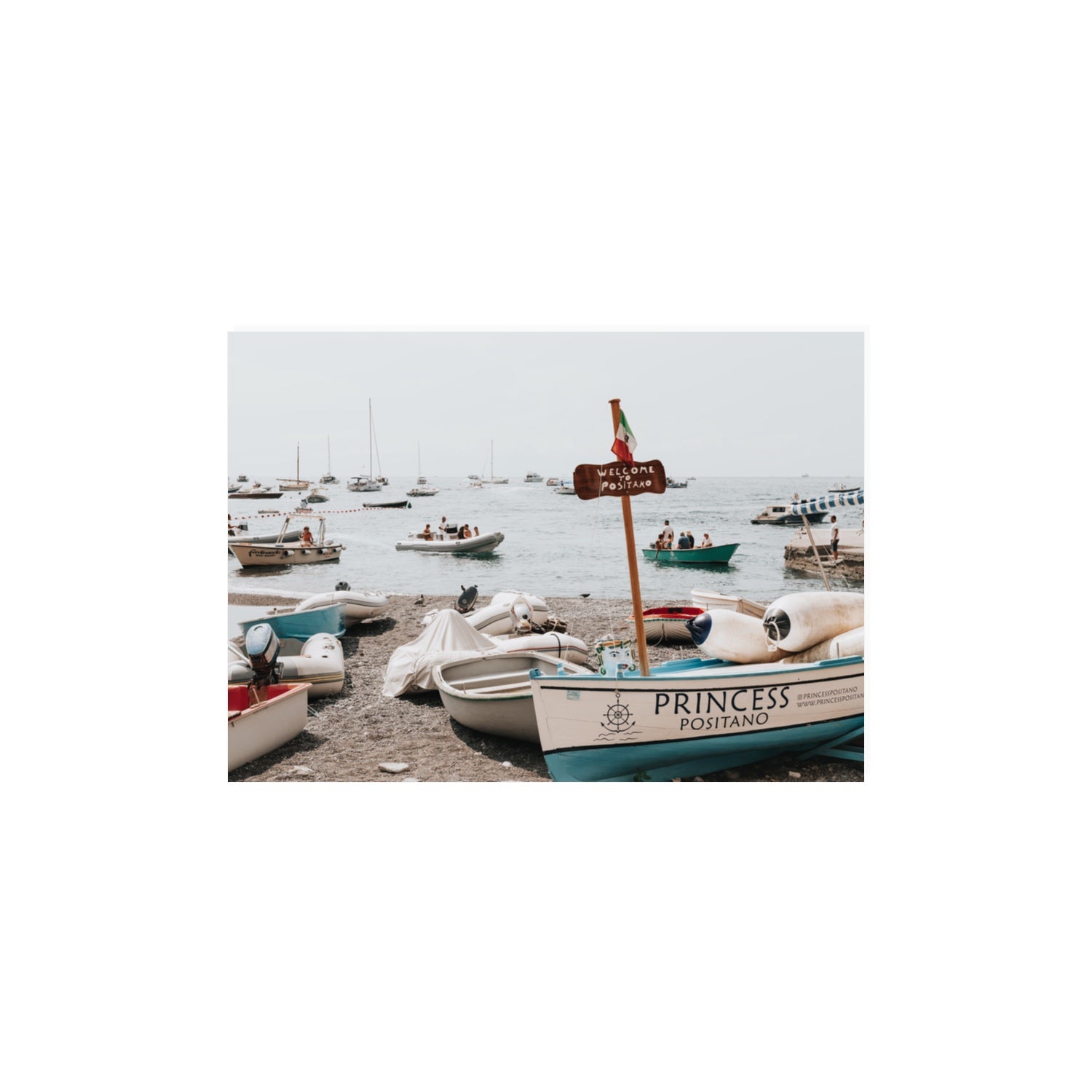 Princess Positano fine art print, Positano, Italy, A3 · 42 x 29.7 cm, Unframed, Fine Art Canvas