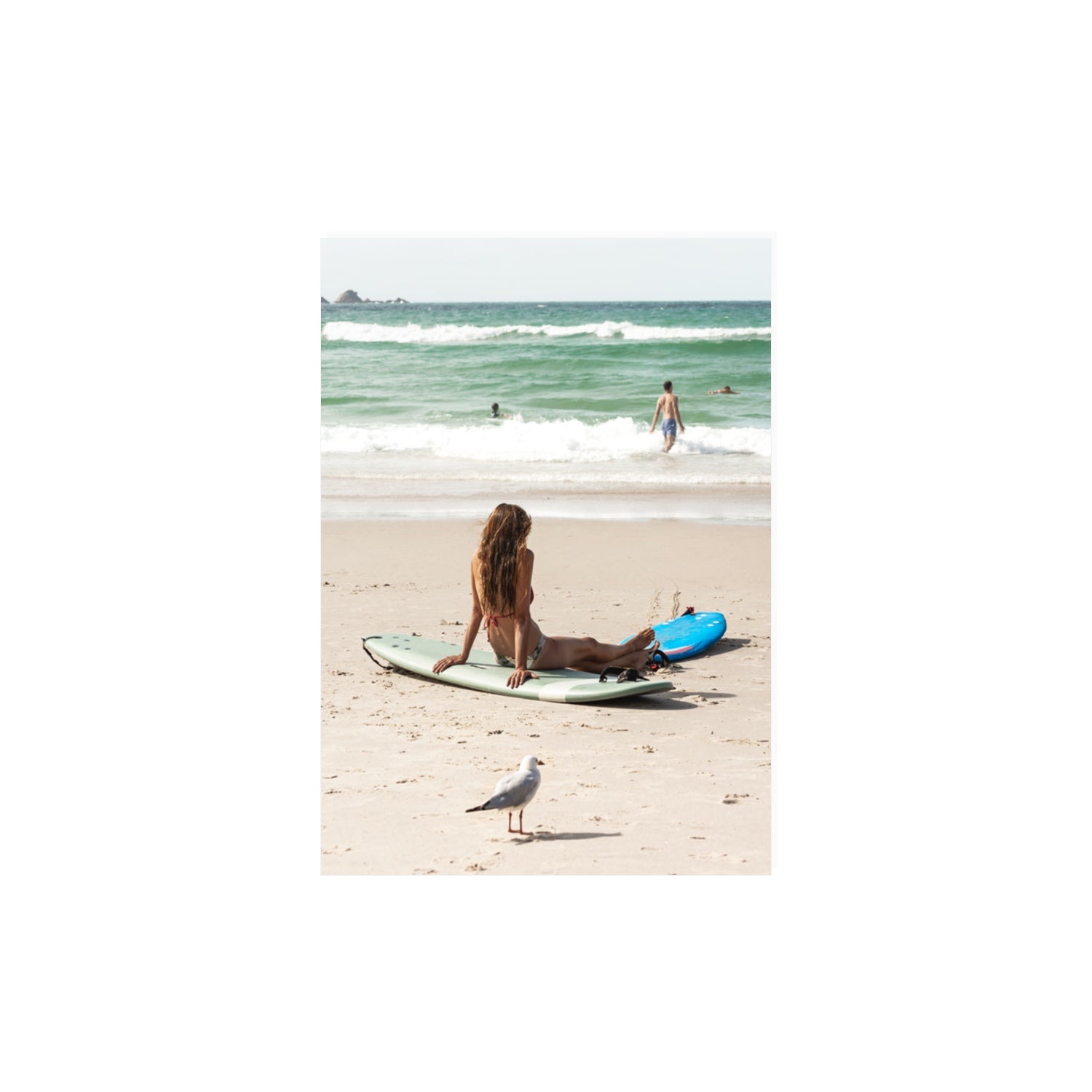 Carissa Byron Bay Surf coastal wall art A3, 42 x 29.7 cm unframed fine art canvas