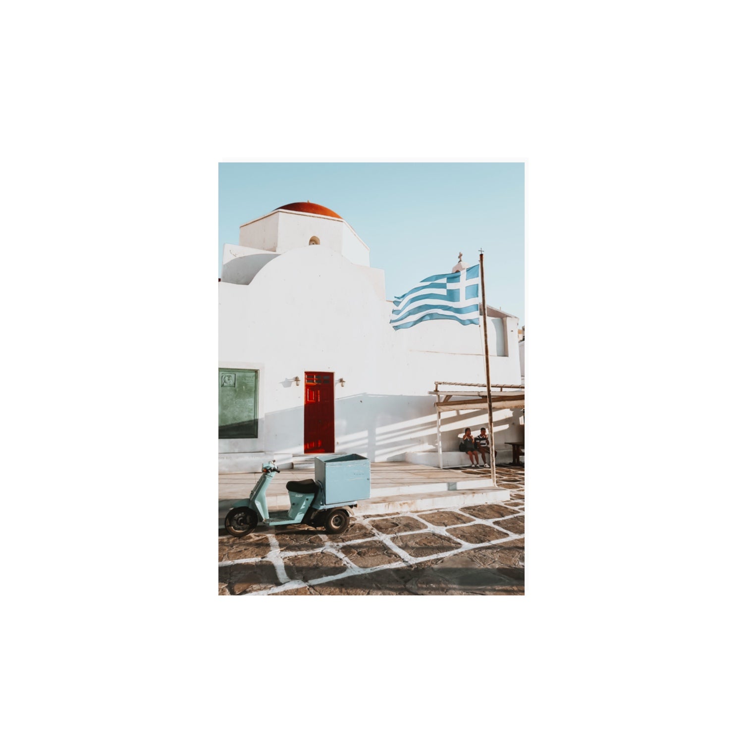 Mykonos Postcard fine art print, Mykonos, Greece, A3 · 42 x 29.7 cm, Unframed, Fine Art Canvas
