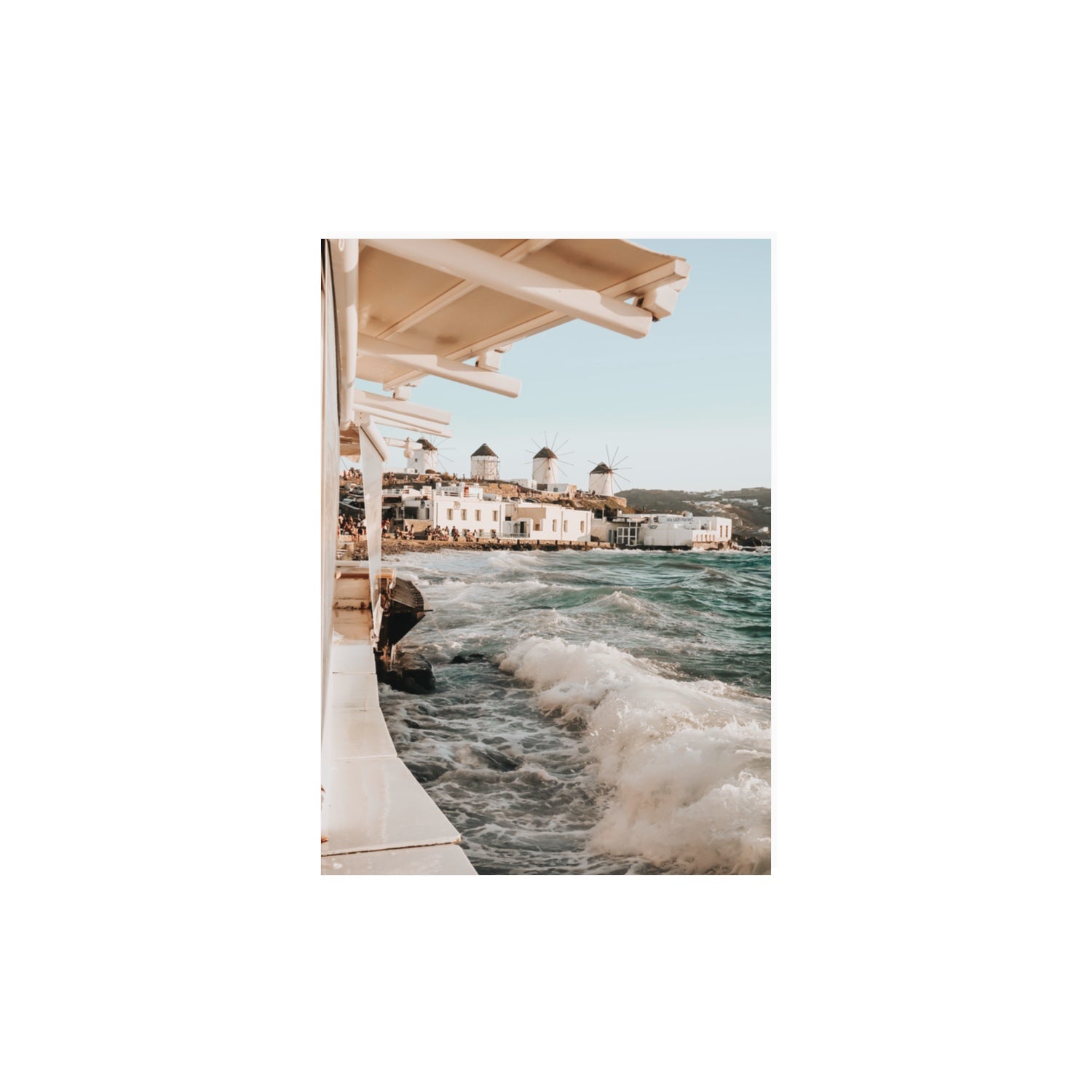 Windmills Mykonos Greek island wall art A3, 42 x 29.7 cm unframed fine art canvas