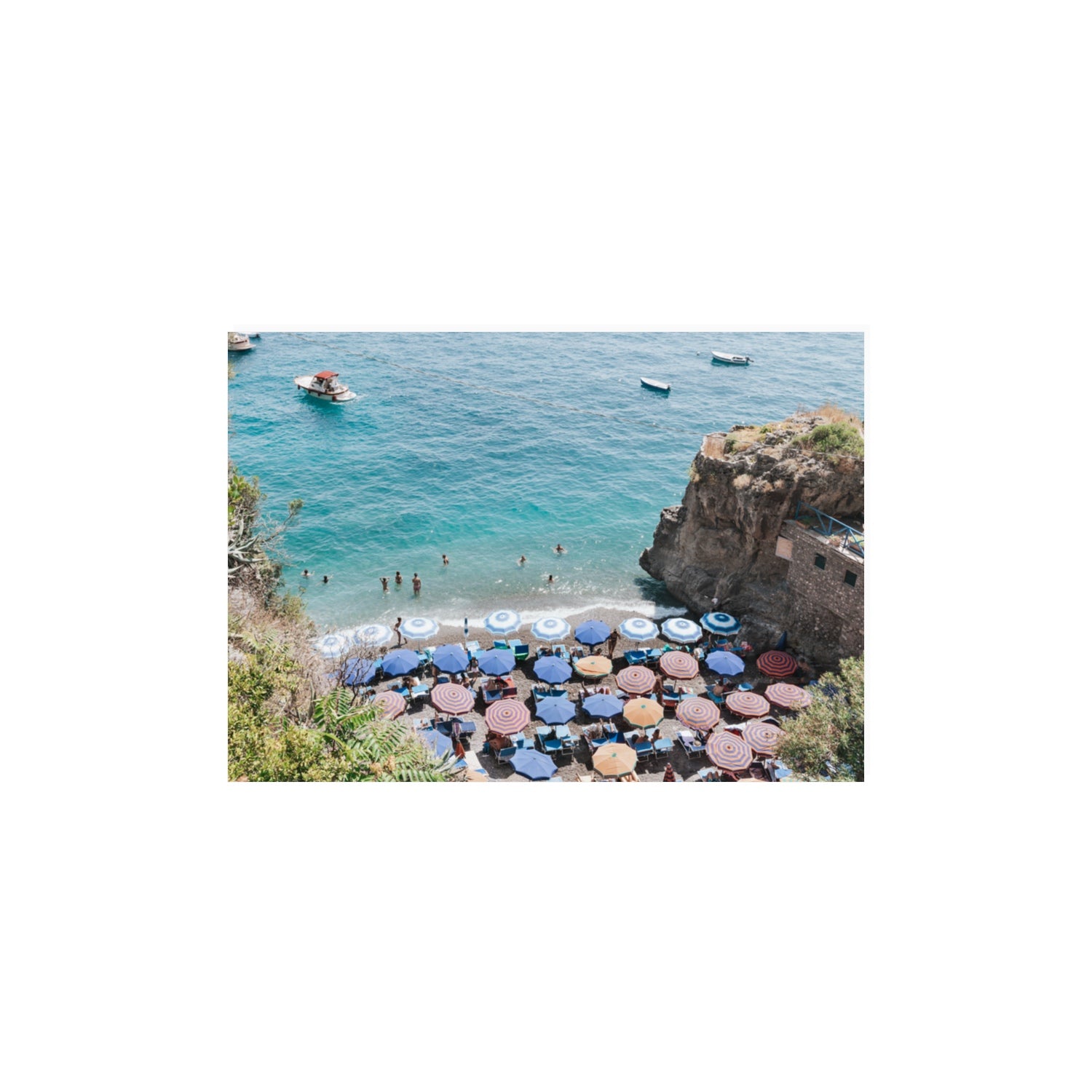 The Cove fine art print, Positano, Italy, A3 · 42 x 29.7 cm, Unframed, Fine Art Canvas