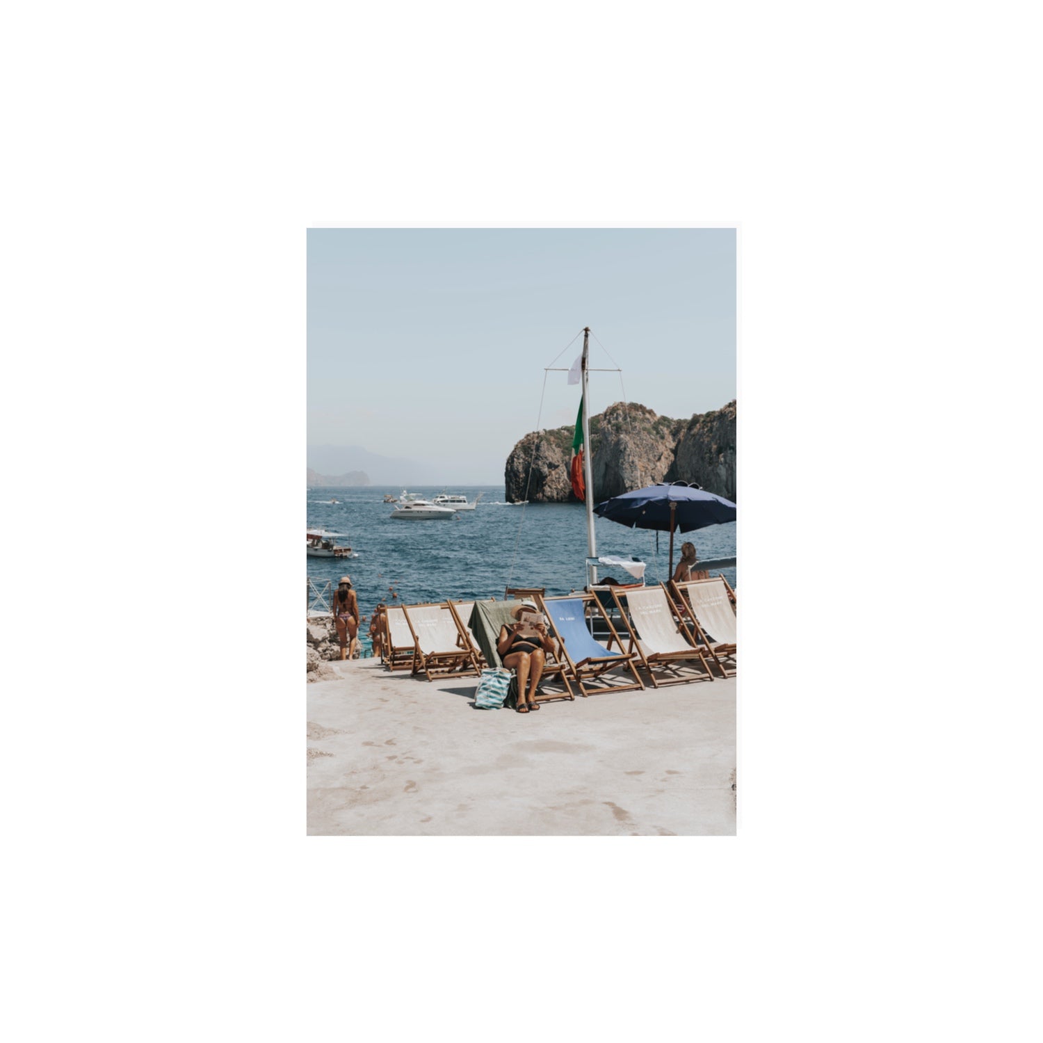 Vintage Sun Goddess fine art print, Capri, Italy, A3 · 42 x 29.7 cm, Unframed, Fine Art Canvas
