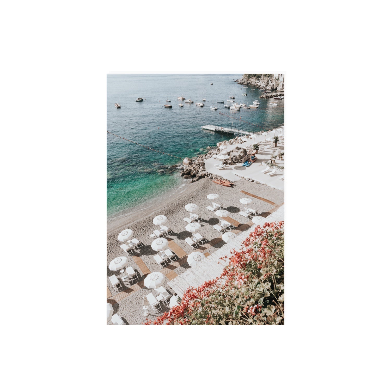 Tranquil Oasis Amalfi coastal wall art A2, 59.4 x 42 cm unframed fine art canvas