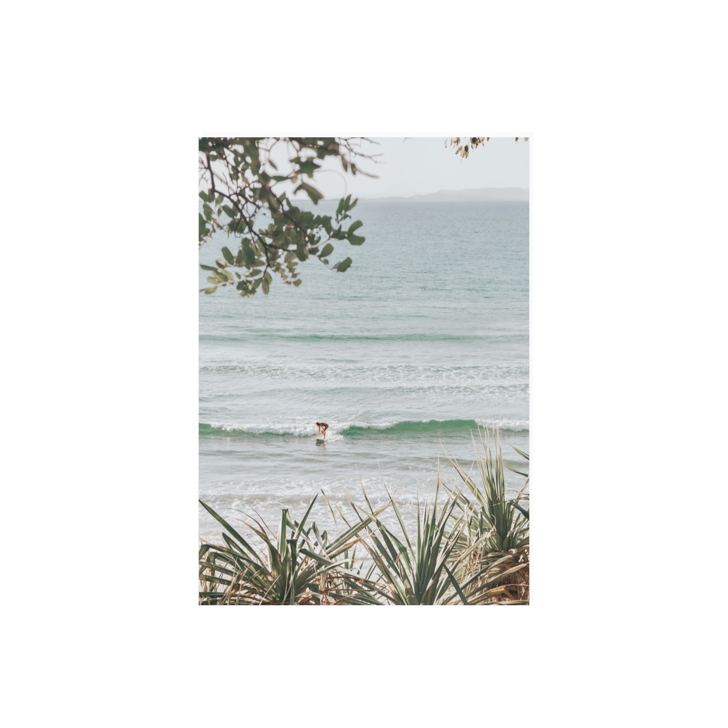 Dream Boat fine art print, Noosa, Australia, coastal scenes artwork, A2 · 59.4 x 42 cm, Unframed, Fine Art Canvas