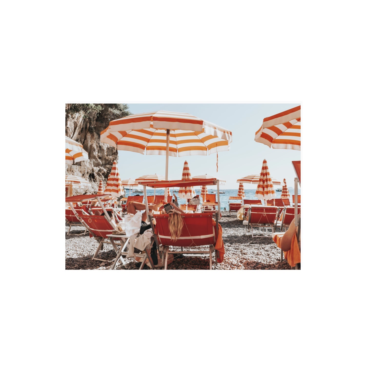 Digital Dreamer fine art print, Positano, Italy, A2 · 59.4 x 42 cm, Unframed, Fine Art Canvas