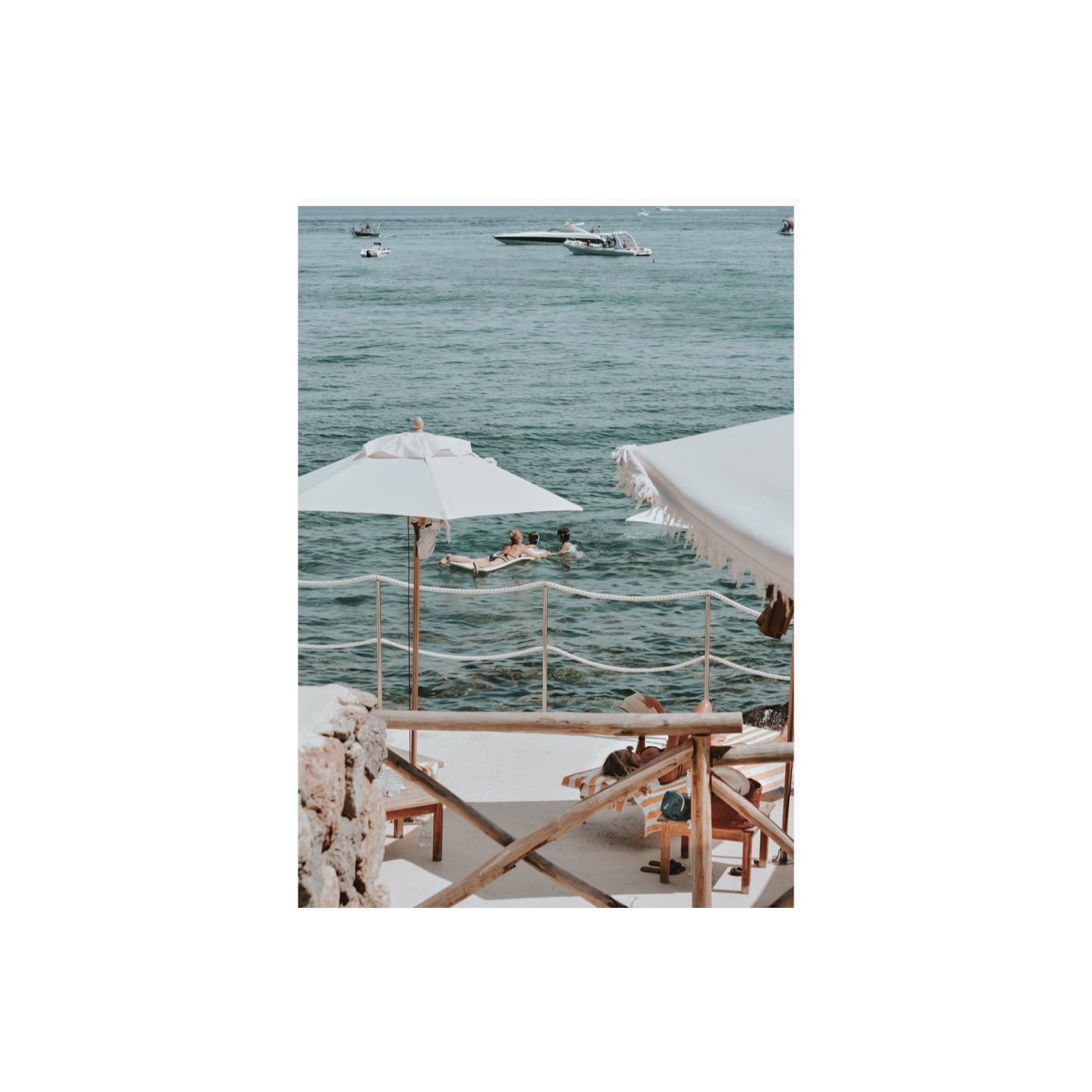 Hideaway Tuscany coastal Mediterranean wall art A2, 59.4 x 42 cm unframed fine art canvas