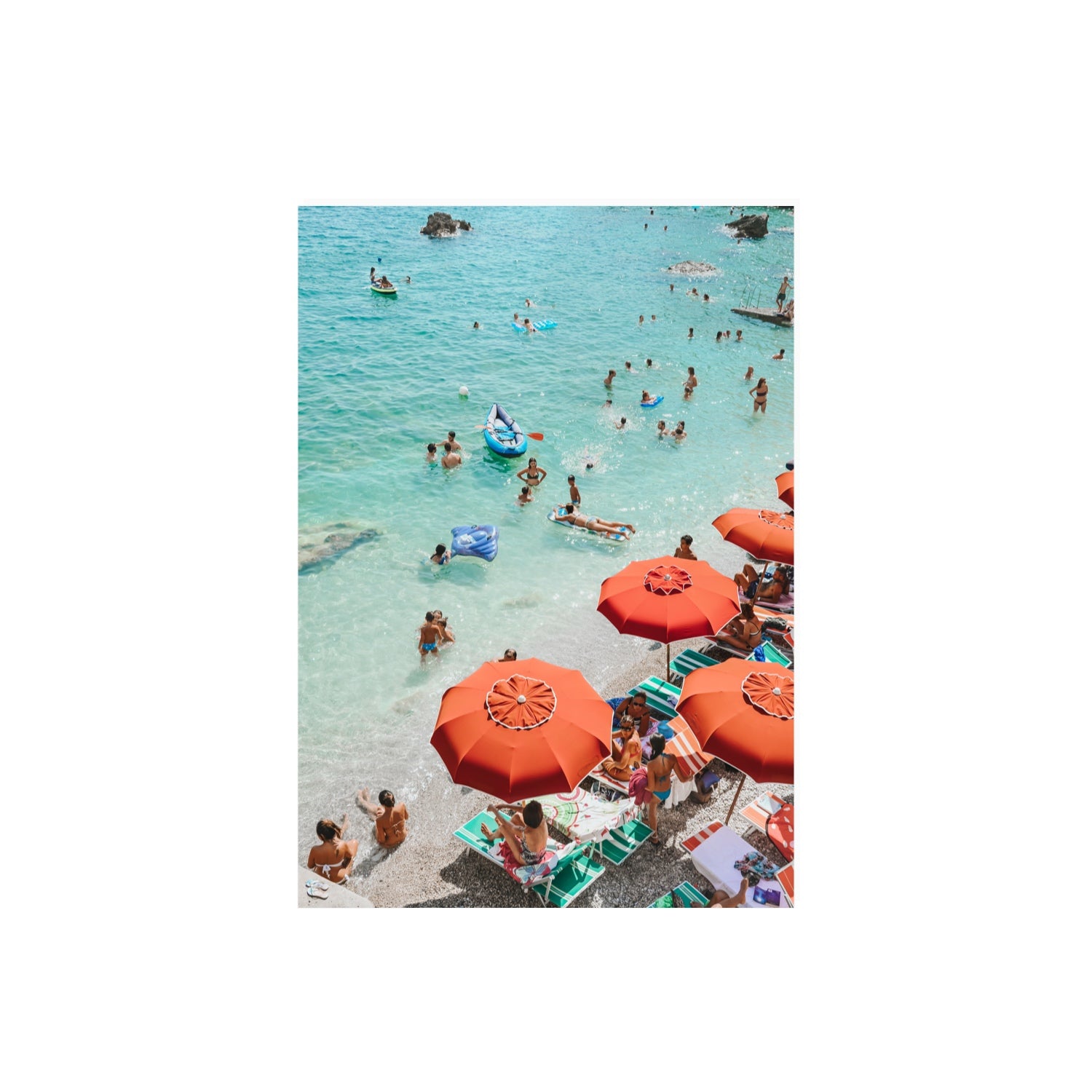 Easy Street Capri Italian beach wall art A2, 59.4 x 42 cm unframed fine art canvas