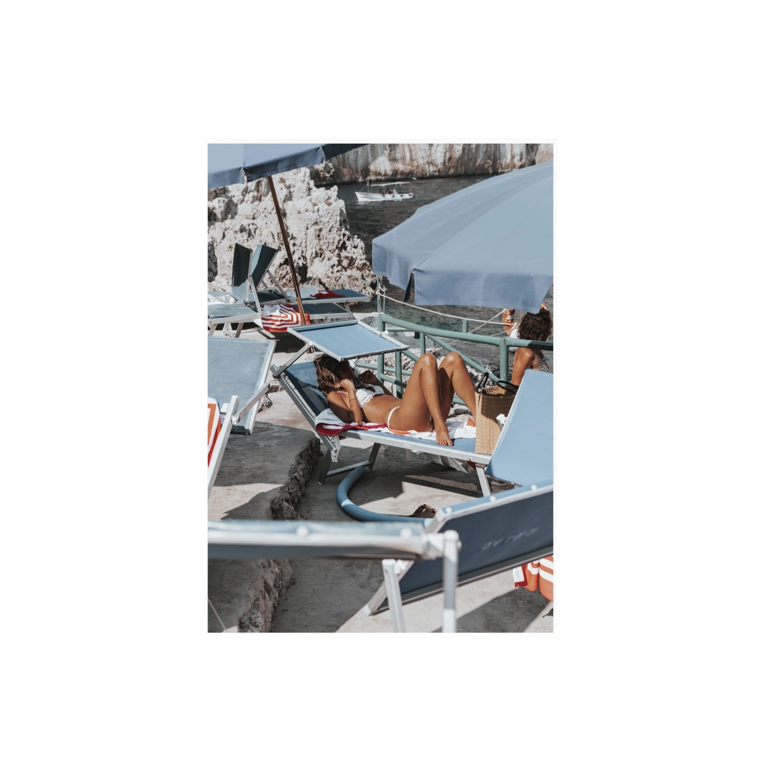 Beach Babe fine art print, Capri, Italy, A2 · 59.4 x 42 cm, Unframed, Fine Art Canvas
