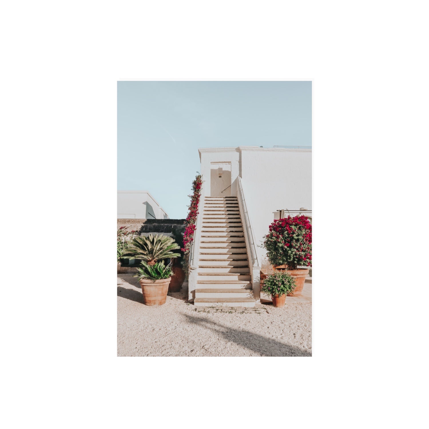 Tranquil Ascent Puglia Italian wall art A2, 59.4 x 42 cm unframed fine art canvas