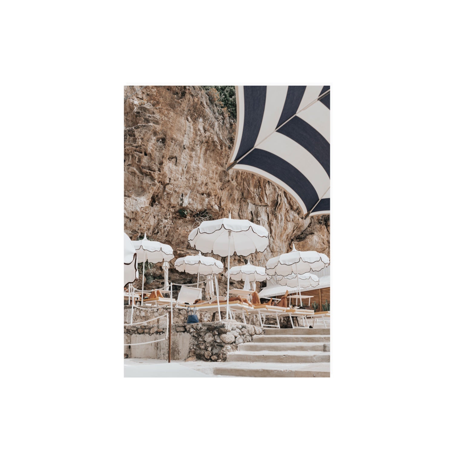 Rocky Refuge fine art print, Positano, Italy, A2 · 59.4 x 42 cm, Unframed, Fine Art Canvas