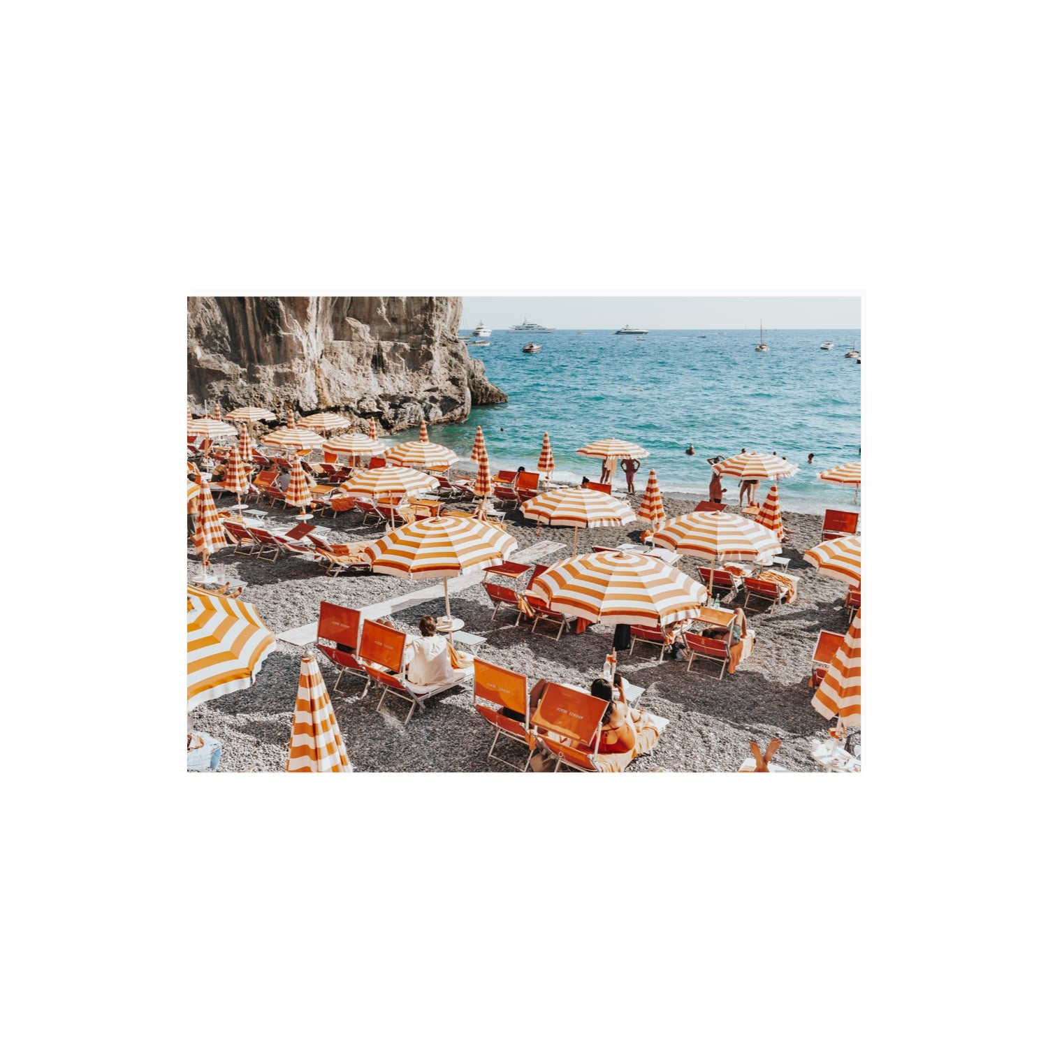 Mango Sorbet Positano Italian Mediterranean decor wall art A2, 59.4 x 42 cm unframed fine art canvas