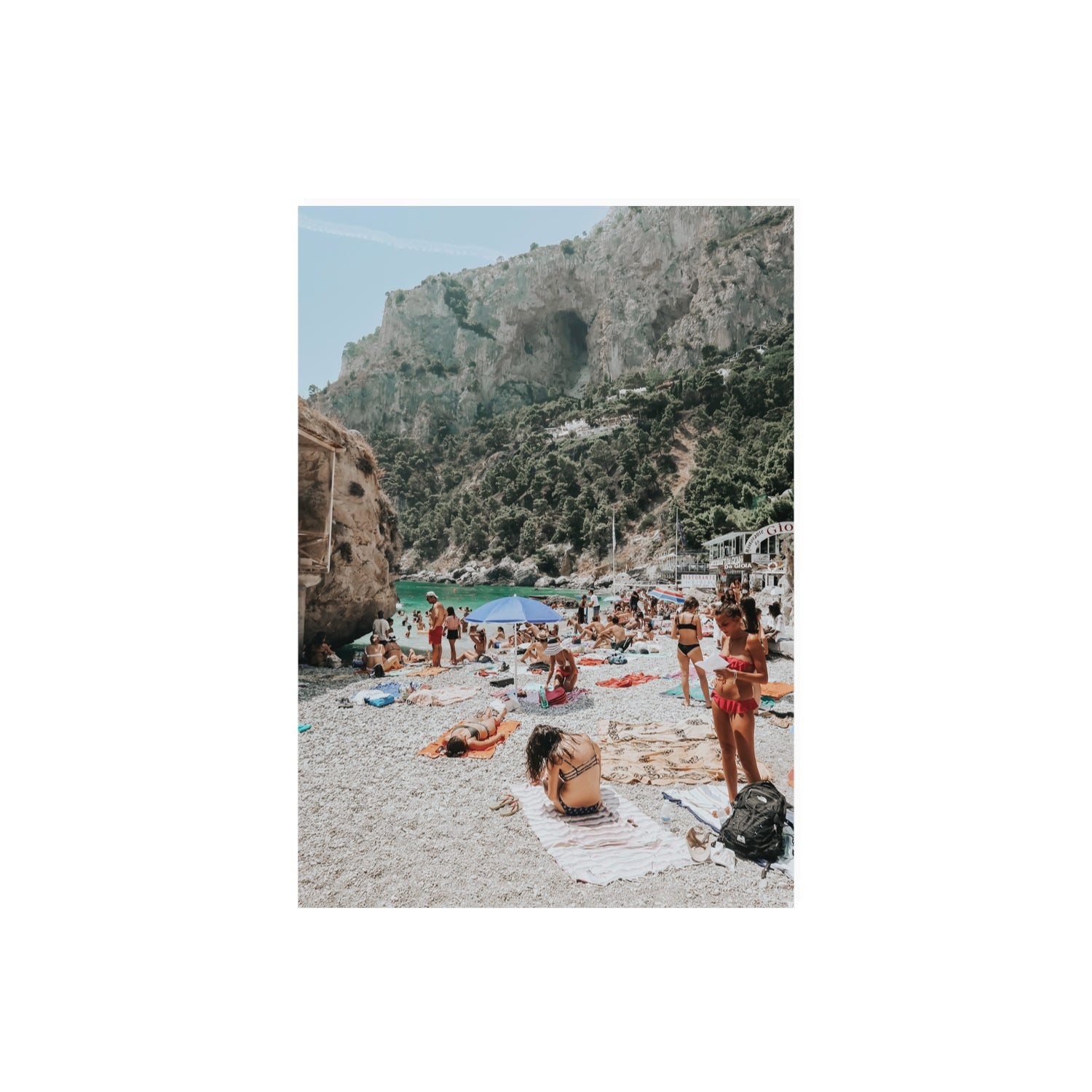 Marina Piccola Capri Mediterranean wall art A2, 59.4 x 42 cm unframed fine art canvas