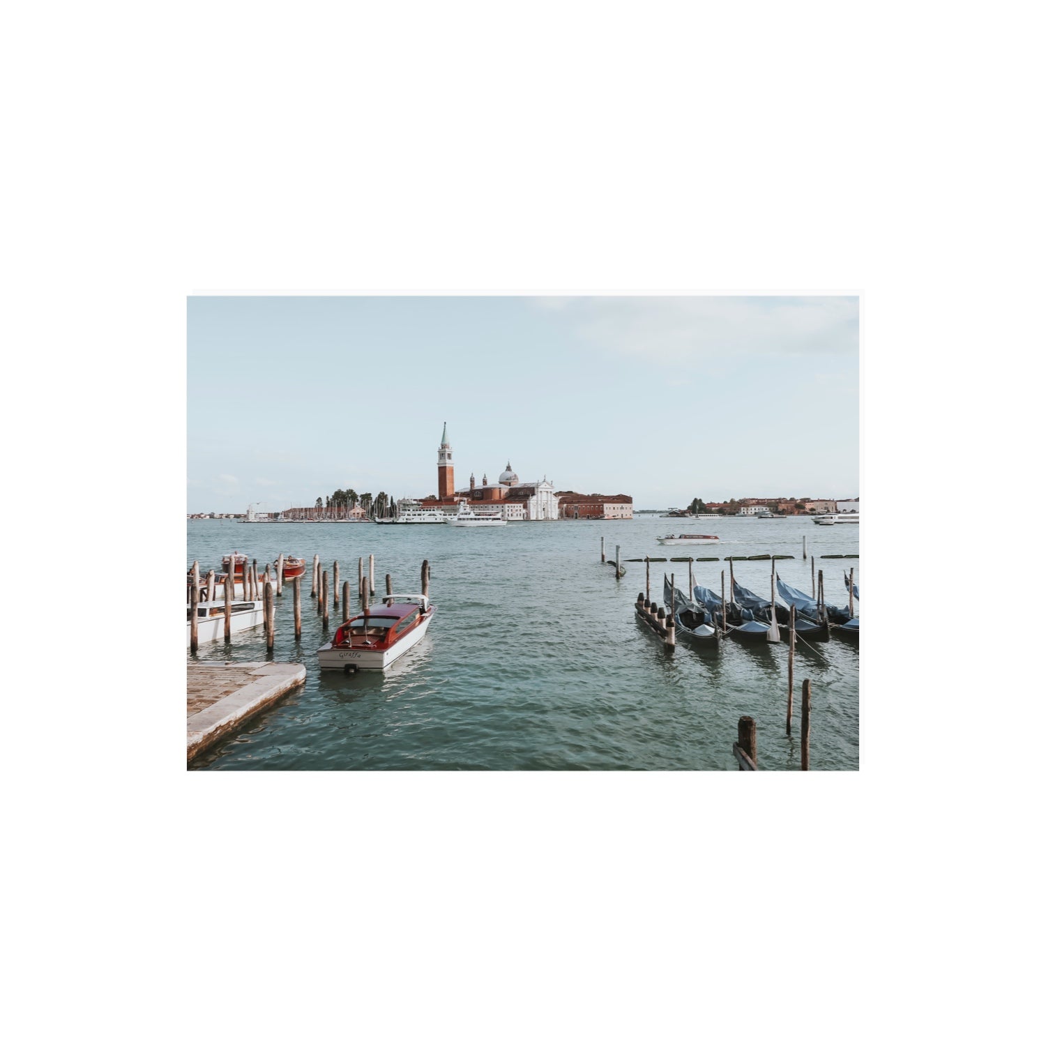 Venetian Waterscape Venice Italian art print A2, 59.4 x 42 cm unframed fine art canvas