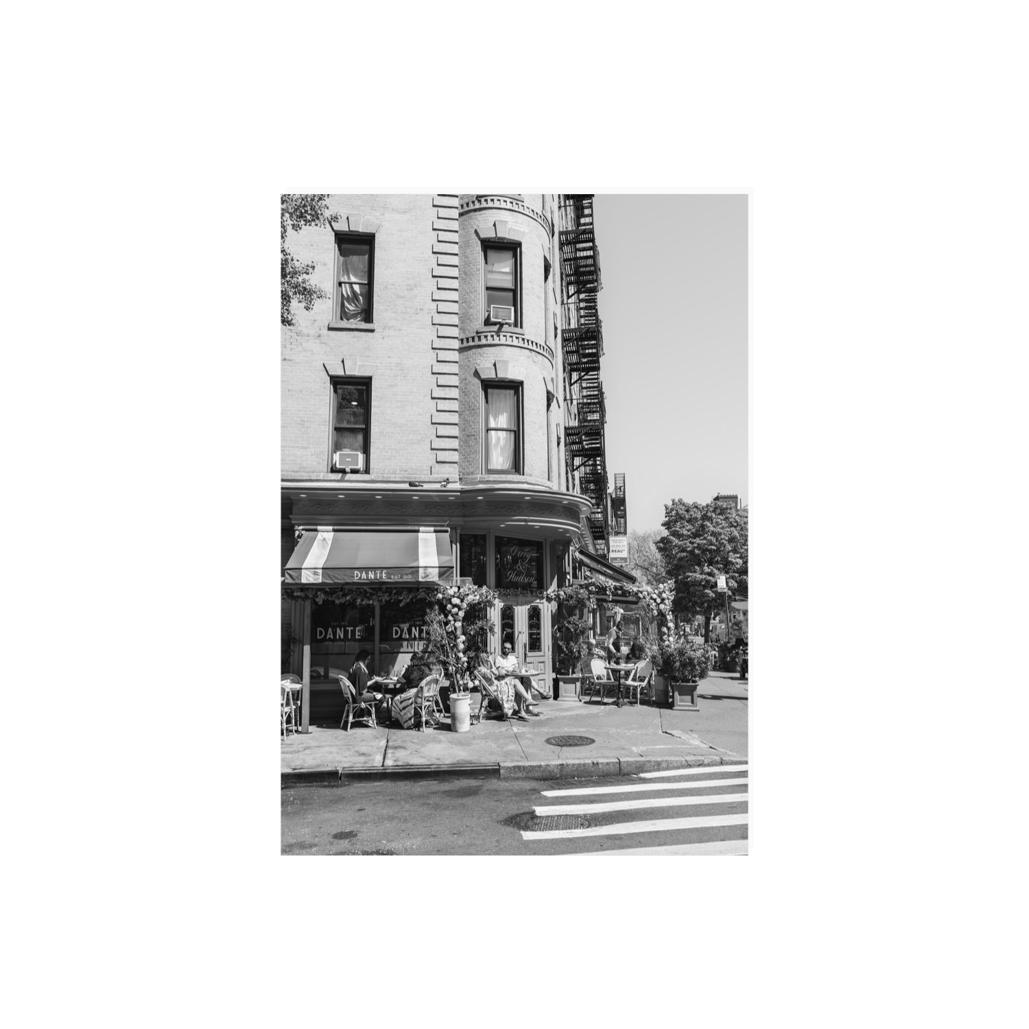 Sunny Soiree New York NYC Black & White wall art A2, 59.4 x 42 cm unframed fine art canvas