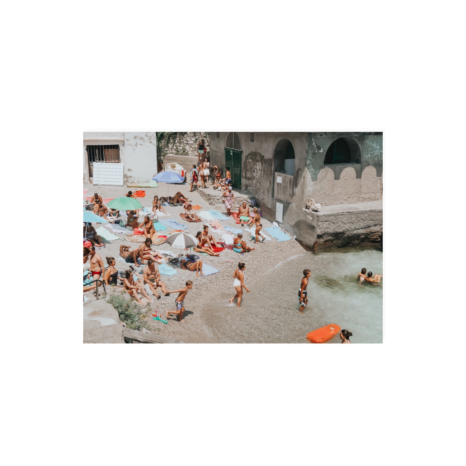 Heatwave Capri beach coastal wall art A2, 59.4 x 42 cm unframed fine art canvas
