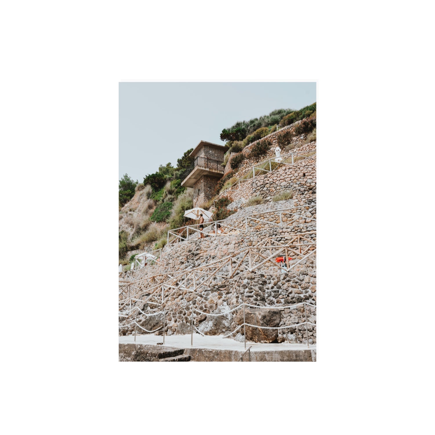 Solitude by the Sea Tuscany coastal Italian wall art A2, 59.4 x 42 cm unframed fine art canvas