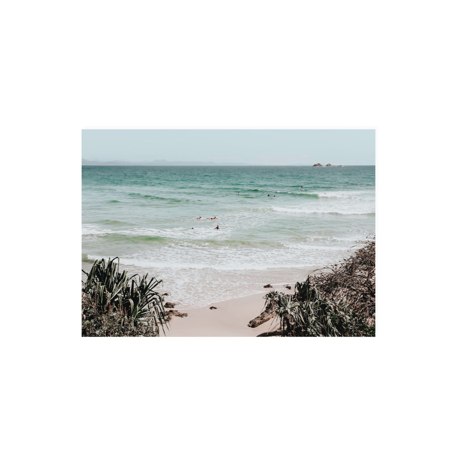 Surf City Byron Bay Surf coastal wall art A2, 59.4 x 42 cm unframed fine art canvas