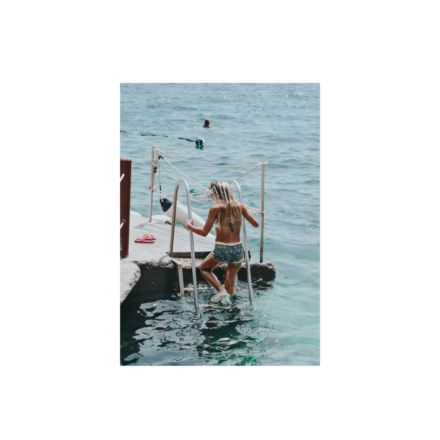 Little Mermaid Capri Mediterranean wall art A2, 59.4 x 42 cm unframed fine art canvas