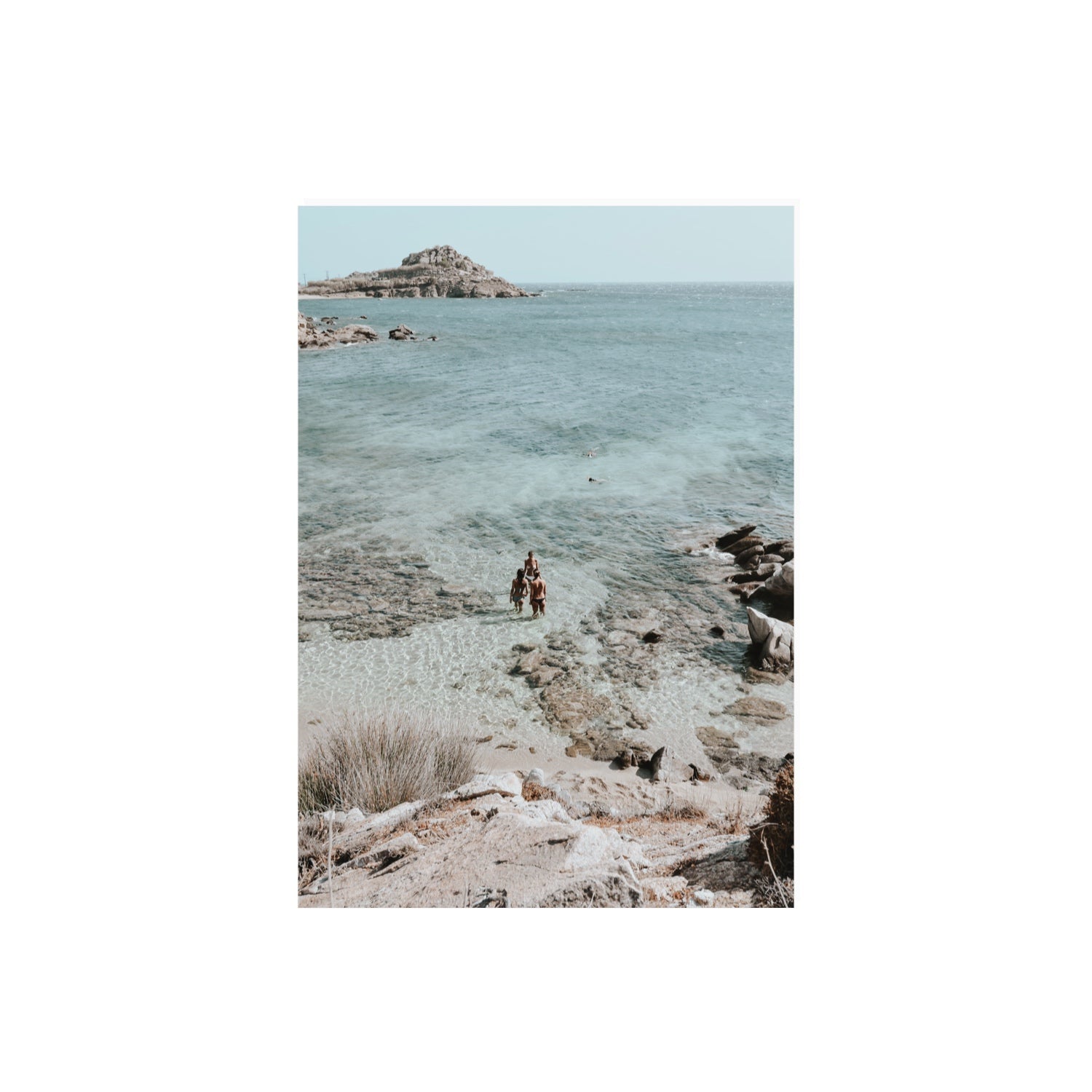 Island Life Mykonos coastal Greek island wall art A2, 59.4 x 42 cm unframed fine art canvas