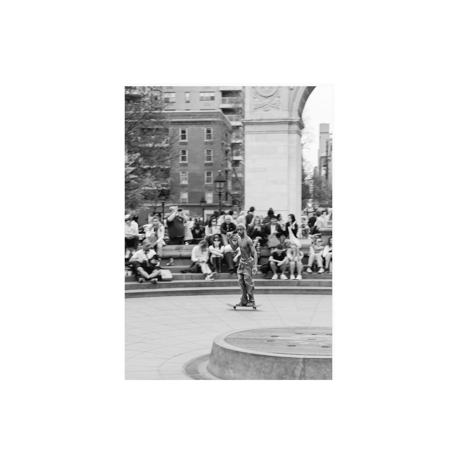 Parkside Pirouettes New York NYC Black & White wall art A2, 59.4 x 42 cm unframed fine art canvas