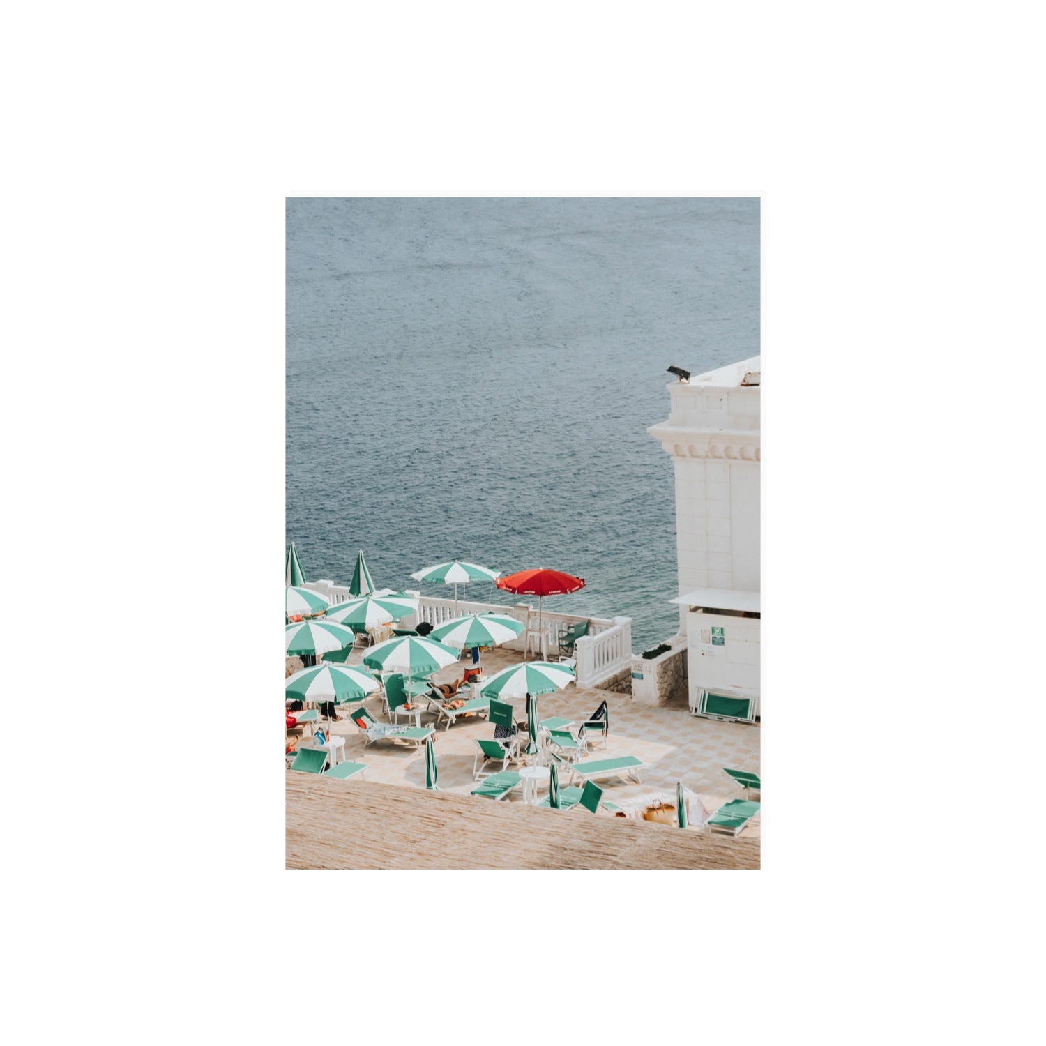 Lido Italiano Puglia beach Italian wall art A2, 59.4 x 42 cm unframed fine art canvas