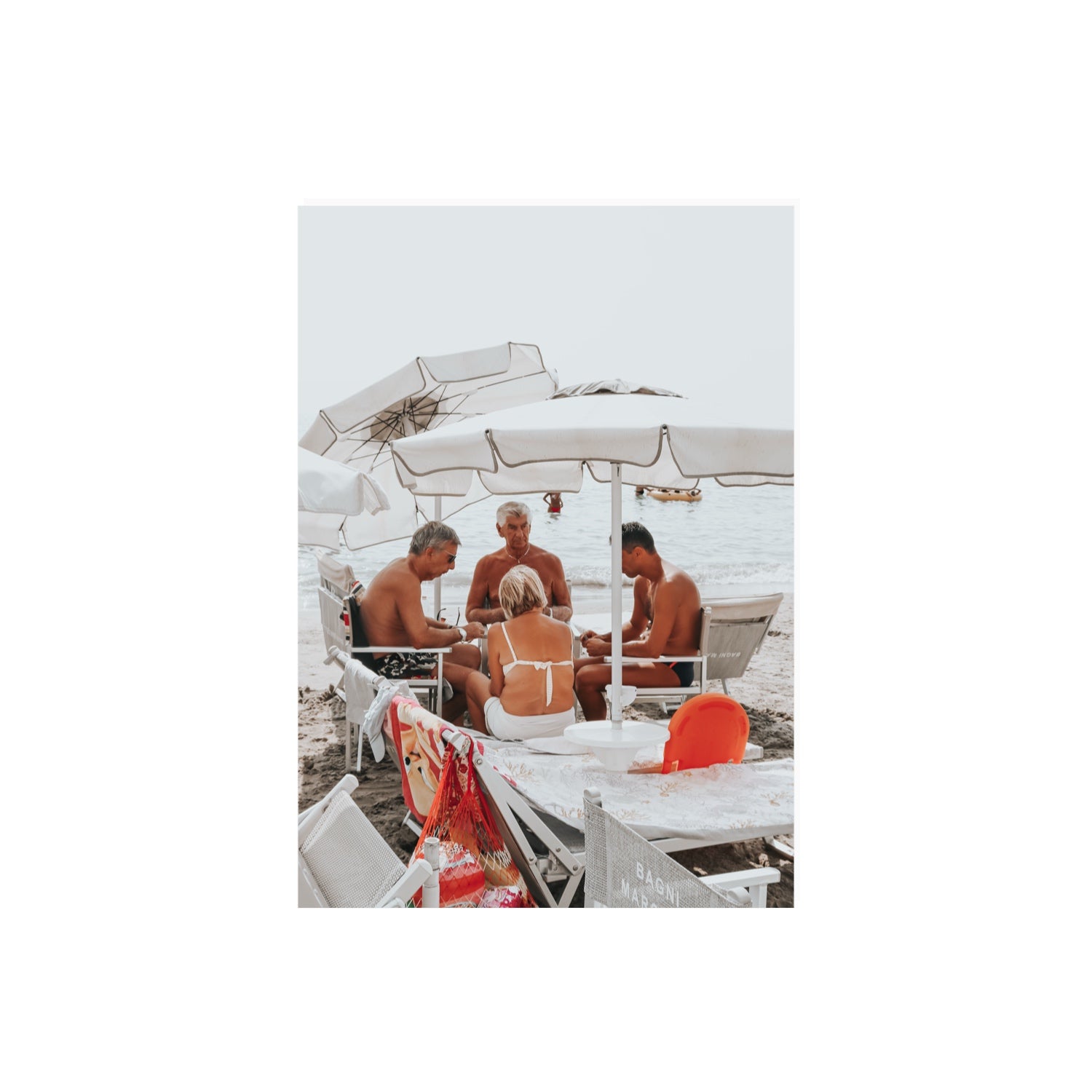 Luck Of The Draw fine art print, Alassio, Italy, A2 · 59.4 x 42 cm, Unframed, Fine Art Canvas