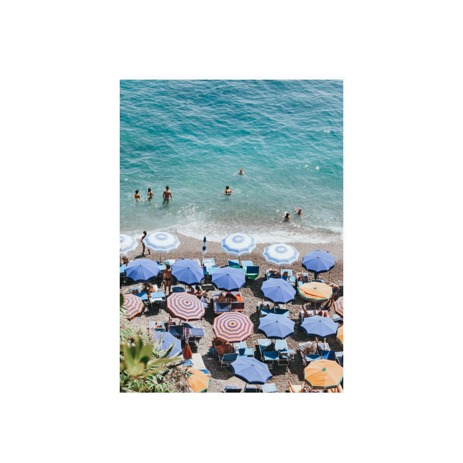 Paradise Beach fine art print, Positano, Italy, 70 x 50 cm, Unframed, Fine Art Canvas