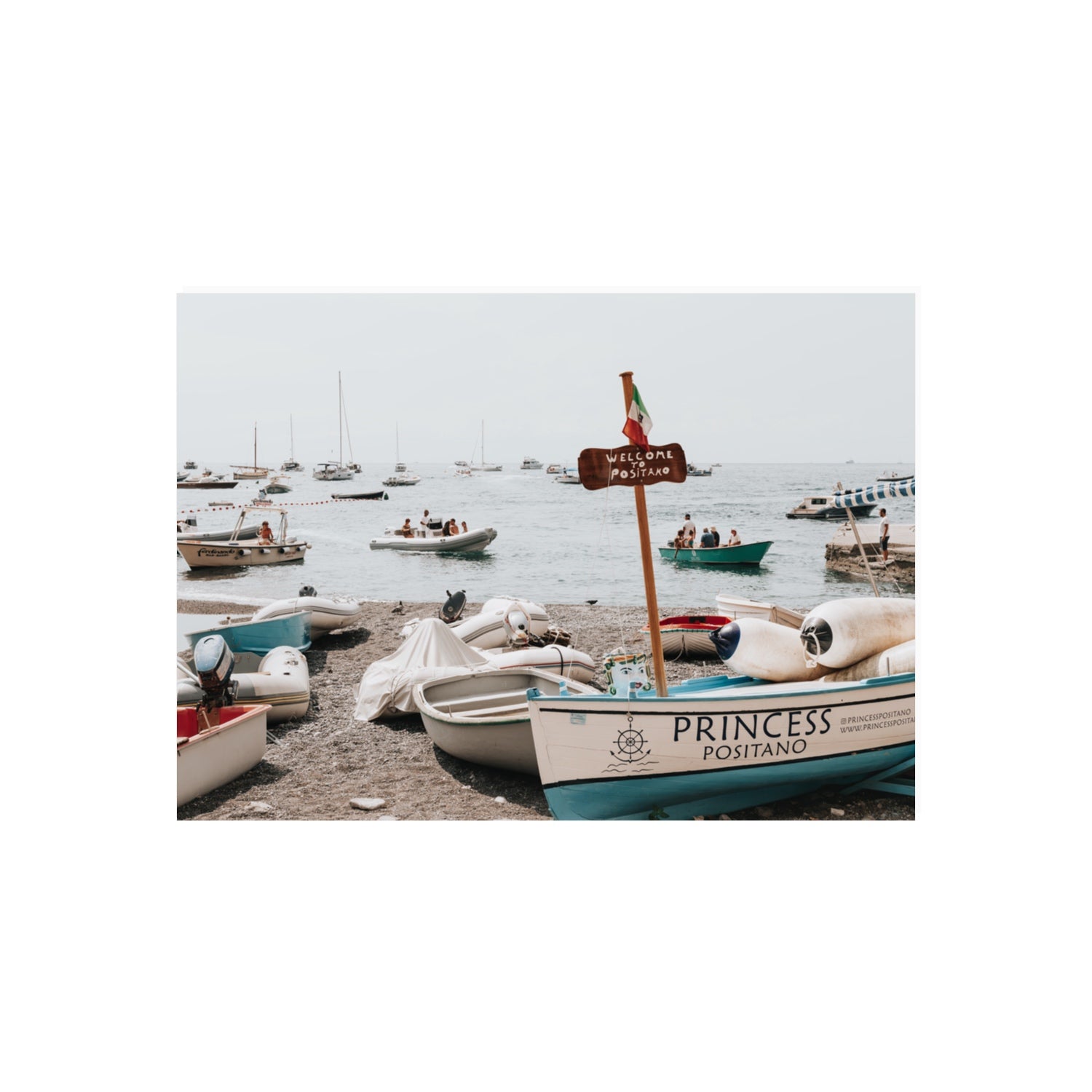 Princess Positano fine art print, Positano, Italy, 70 x 50 cm, Unframed, Fine Art Canvas