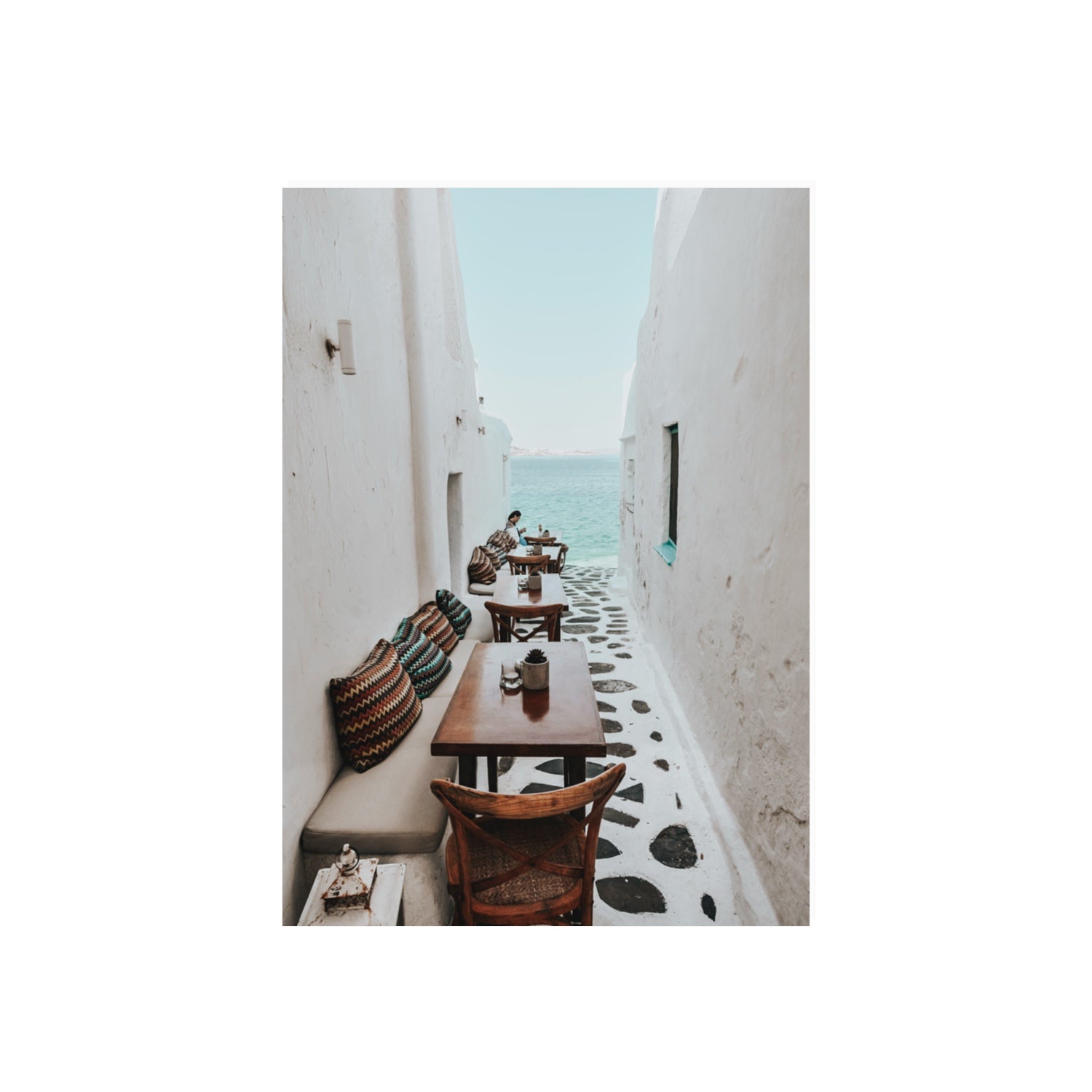 Trip Down Memory Lane fine art print, Mykonos, Greece, 70 x 50 cm, Unframed, Fine Art Canvas