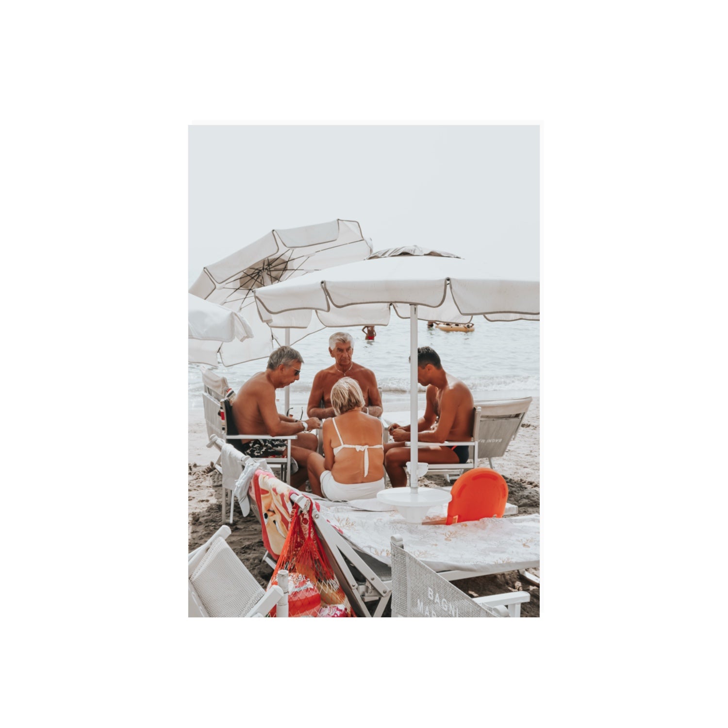 Luck Of The Draw fine art print, Alassio, Italy, 70 x 50 cm, Unframed, Fine Art Canvas