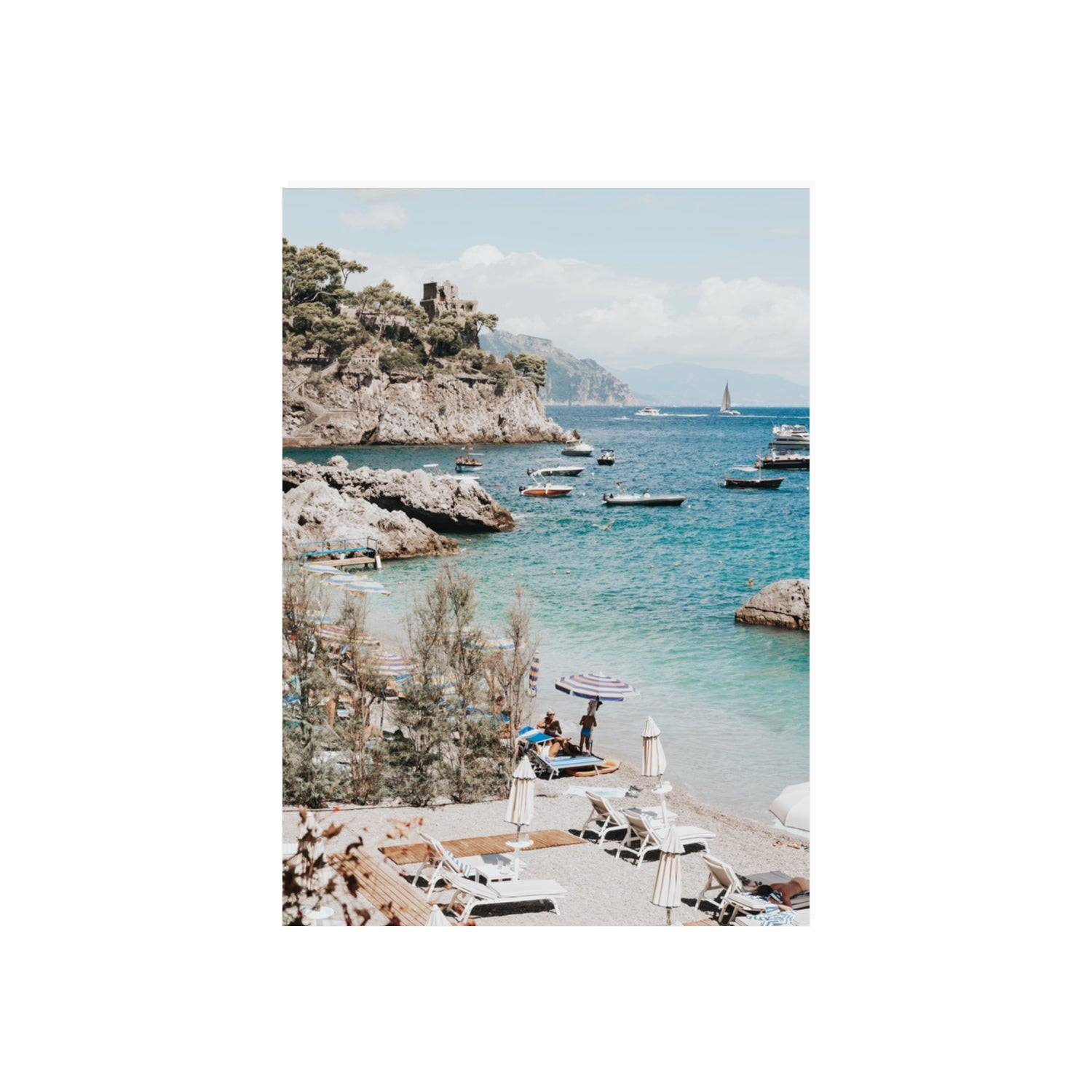 Sizzling Summer Days Amalfi coastal wall art 70 x 50 cm unframed fine art canvas