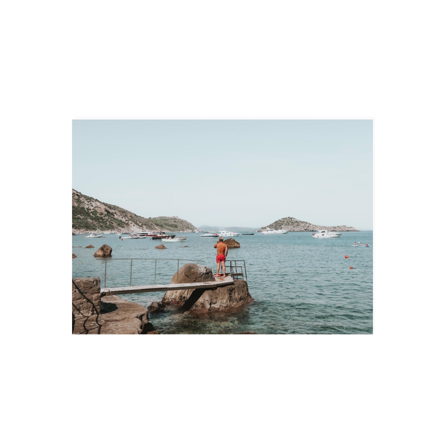 Out Of Office Tuscany coastal Italian wall art 70 x 50 cm unframed fine art canvas
