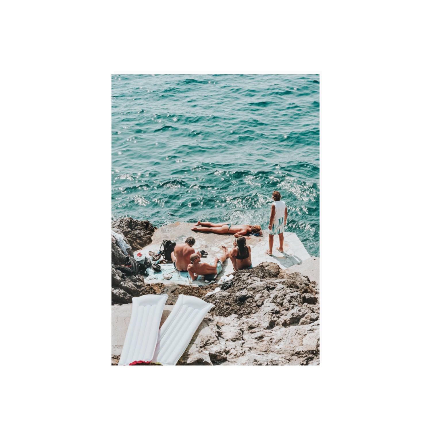 Gli Amici Praiano Amalfi Coast coastal wall art 70 x 50 cm unframed fine art canvas