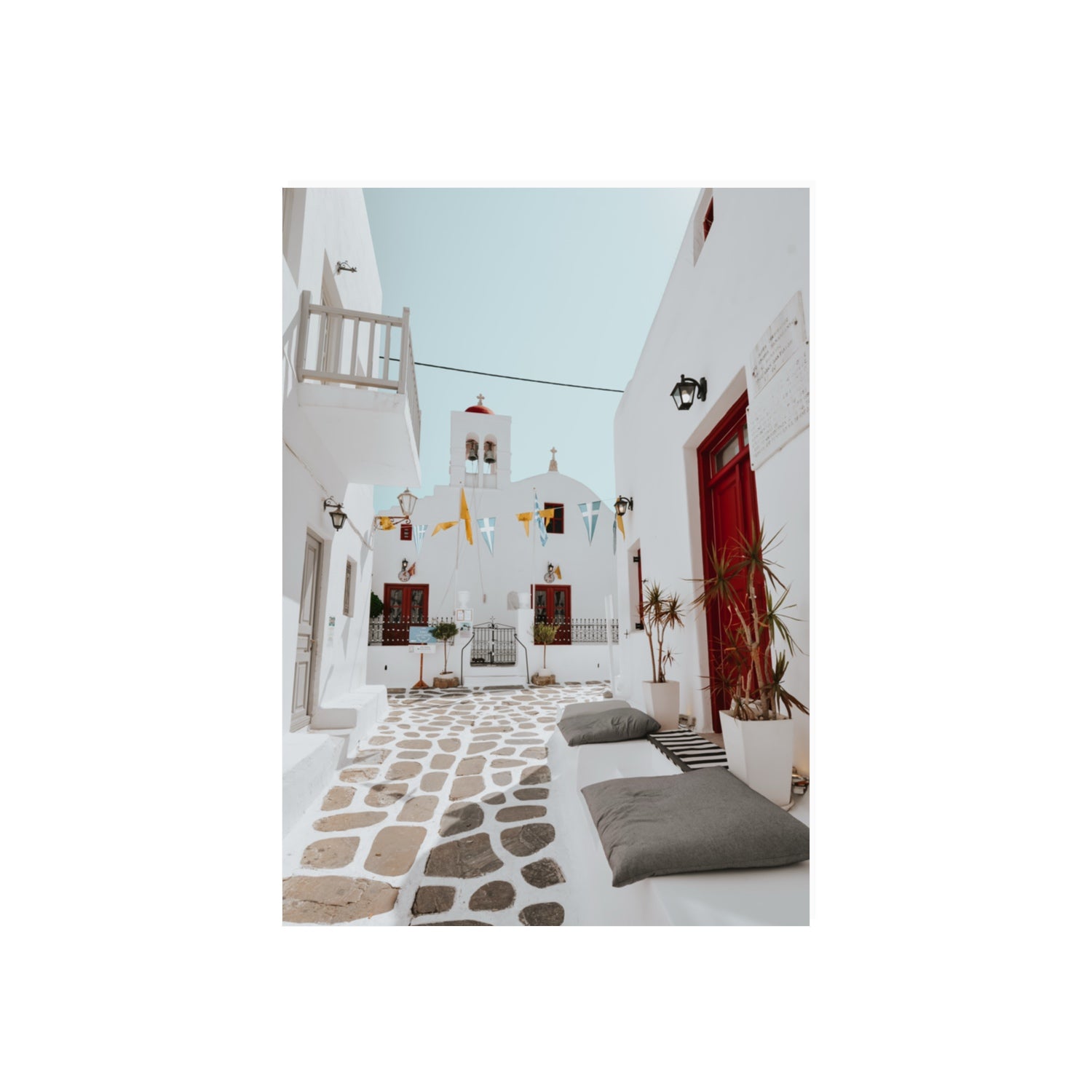 Cycladic Charm fine art print, Mykonos, Greece, 70 x 50 cm, Unframed, Fine Art Canvas