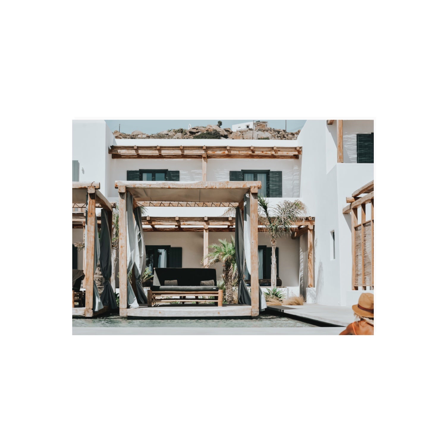 Dream Villa fine art print, Mykonos, Greece, 70 x 50 cm, Unframed, Fine Art Canvas