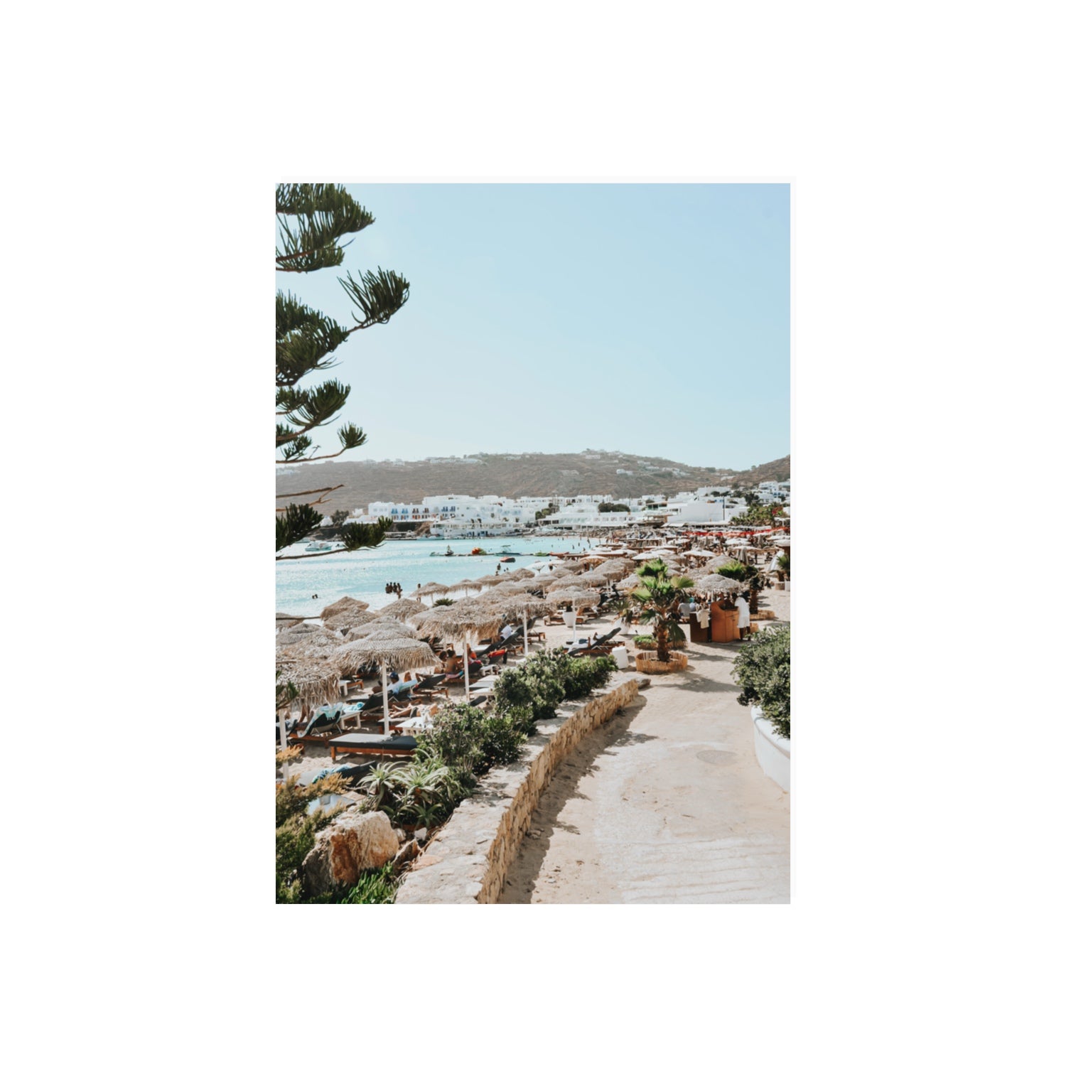All Roads Lead To The Beach Mykonos Greek island wall art 70 x 50 cm unframed fine art canvas