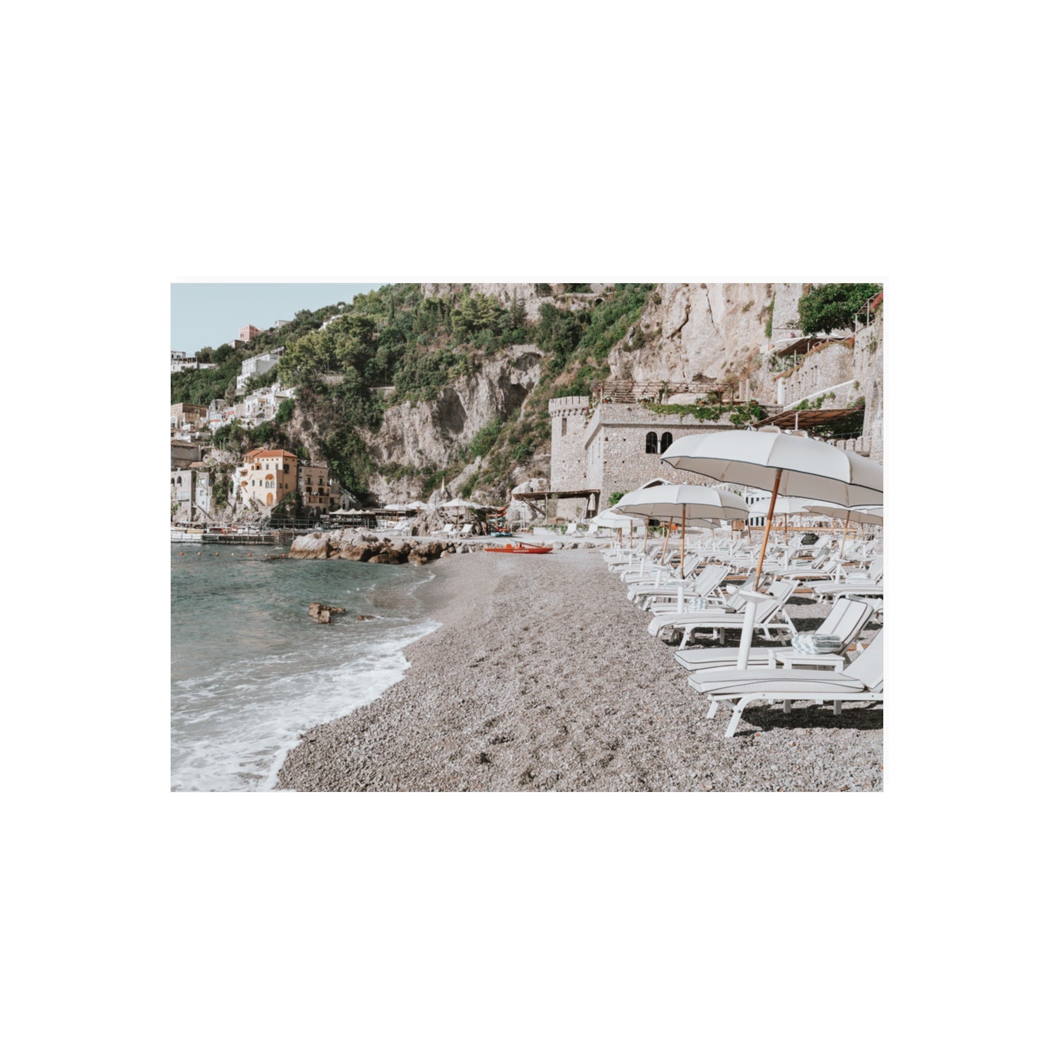 Borgo Santandrea fine art print, Amalfi, Italy, 70 x 50 cm, Unframed, Fine Art Canvas