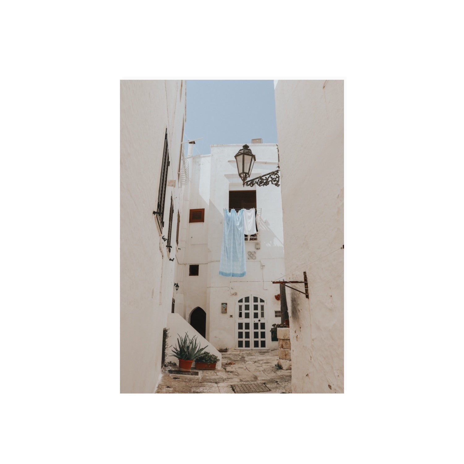 Laundry Day fine art print, Puglia, Italy, 70 x 50 cm, Unframed, Fine Art Canvas
