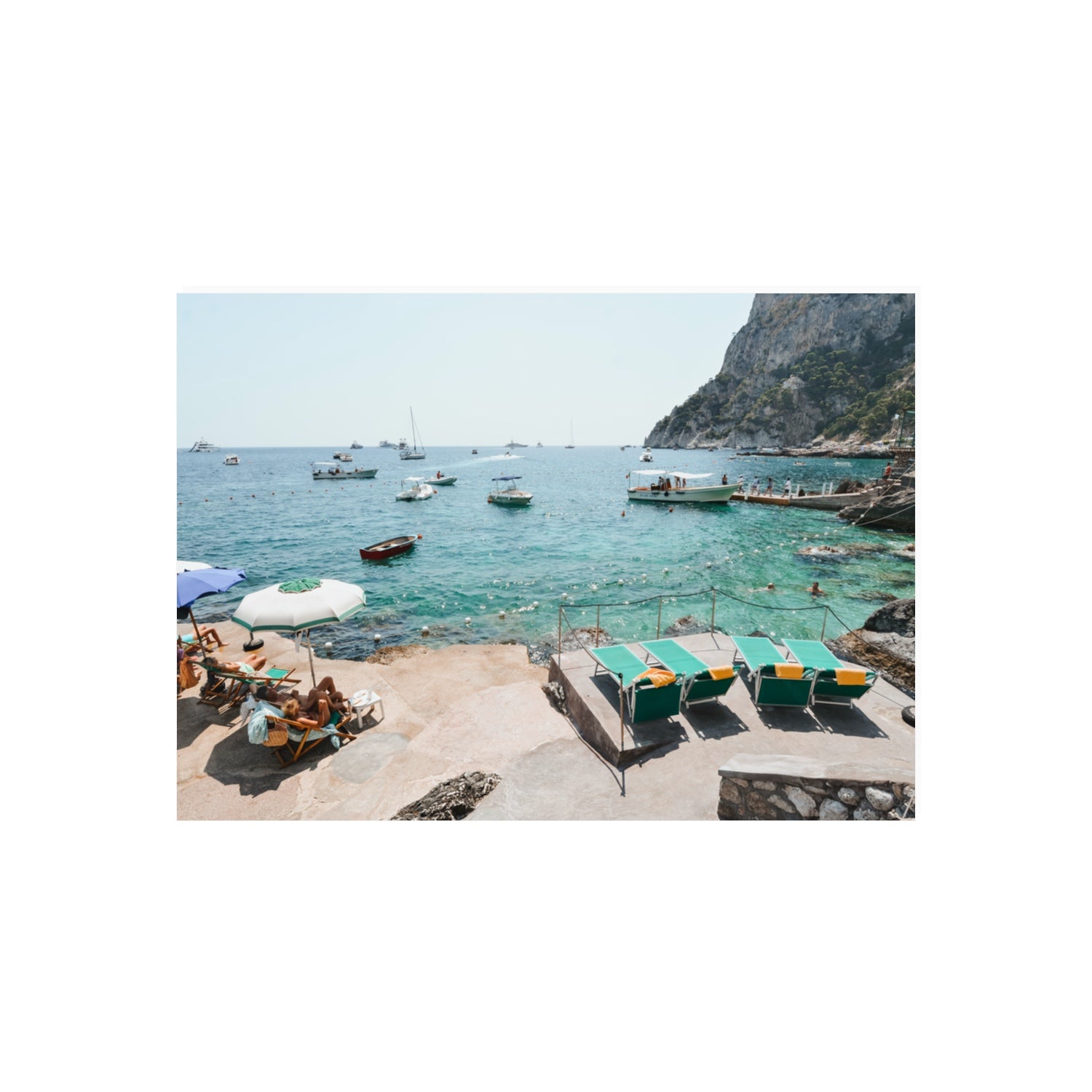 Save Me A Seat Capri Mediterranean wall art 70 x 50 cm unframed fine art canvas