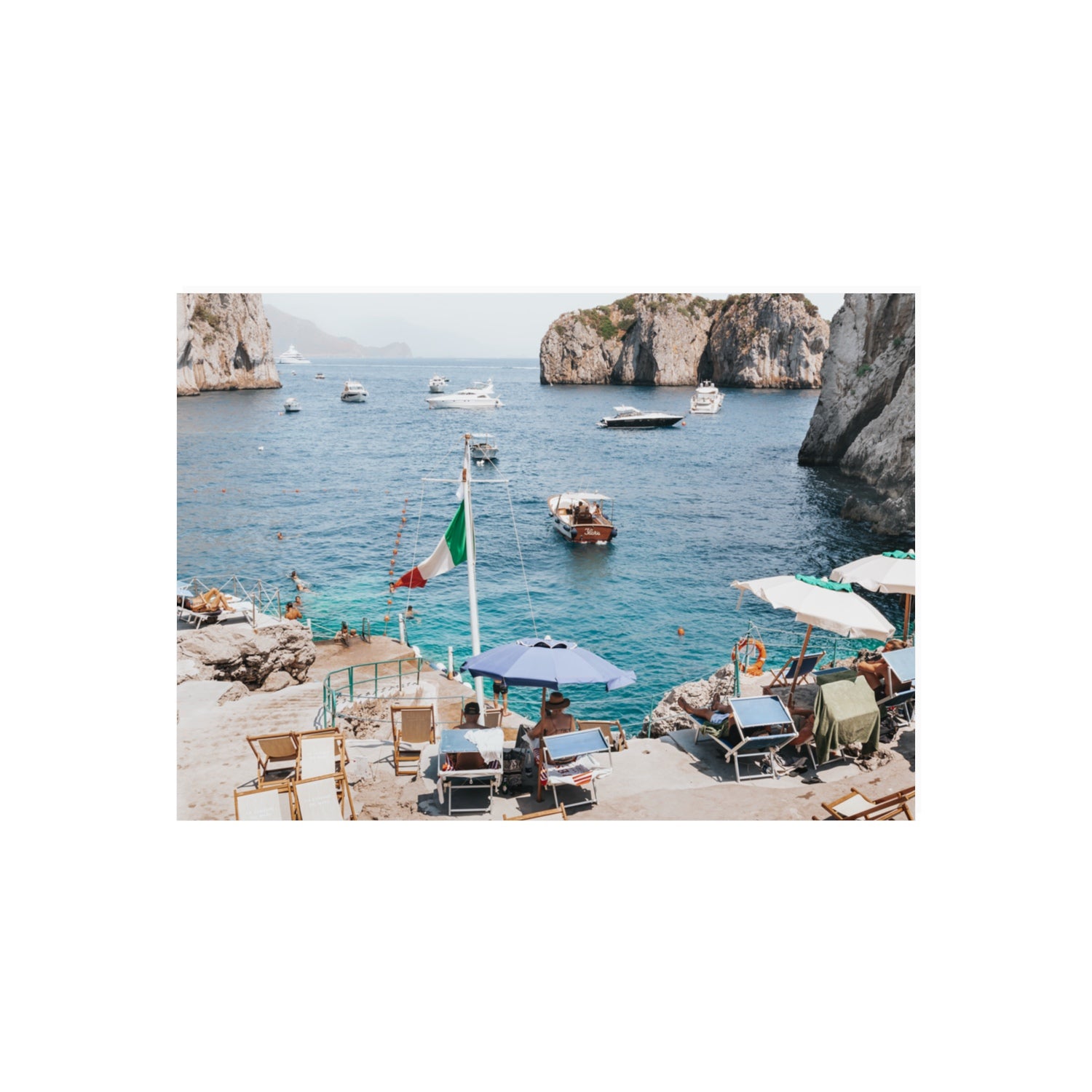 Smooth Sailing fine art print, Capri, Italy, 70 x 50 cm, Unframed, Fine Art Canvas